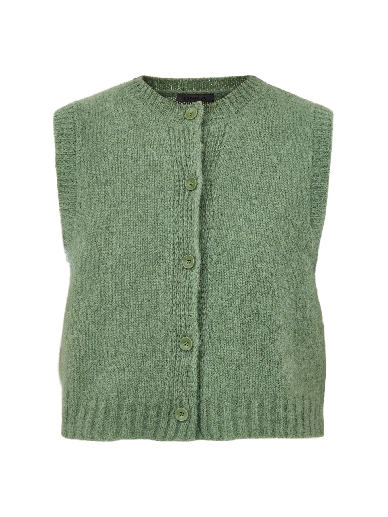 Weste 504 Cardigan Green