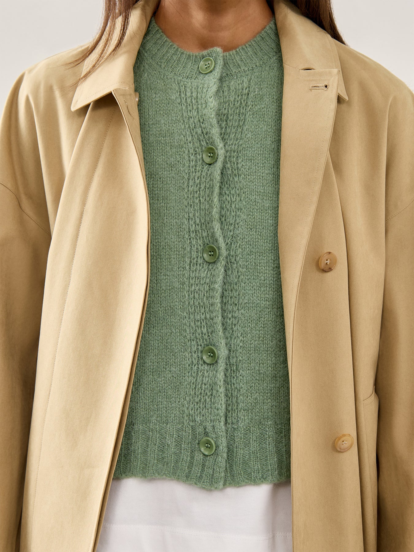 Weste 504 Cardigan Green