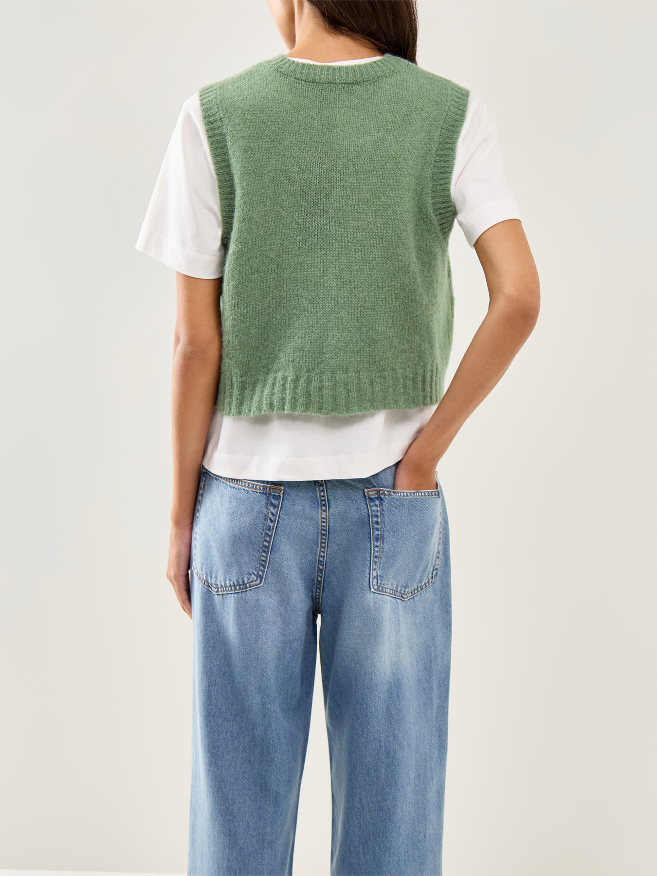 Weste 504 Cardigan Green