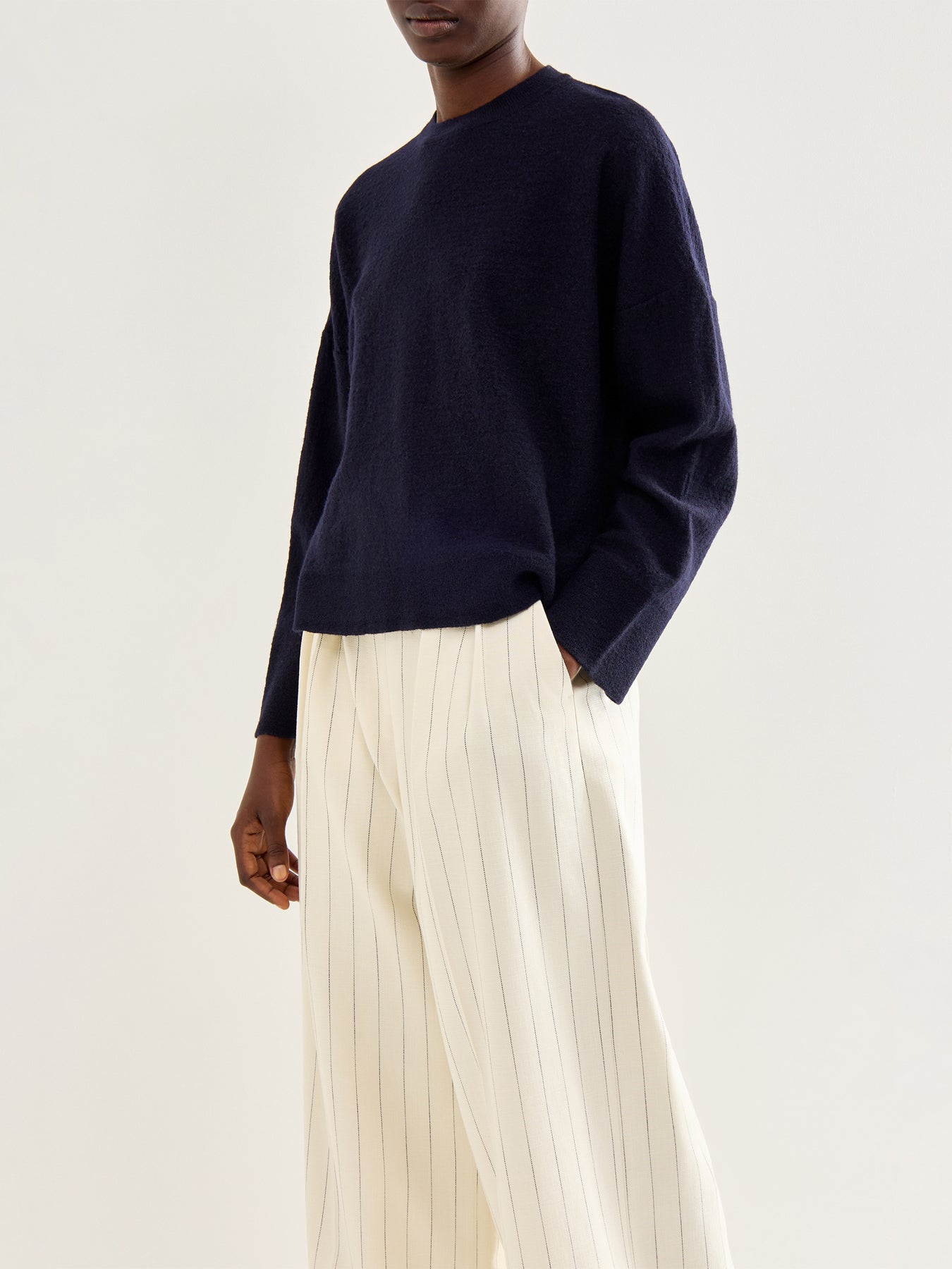 Pullover 537 Cotton Long Sleeves Navy