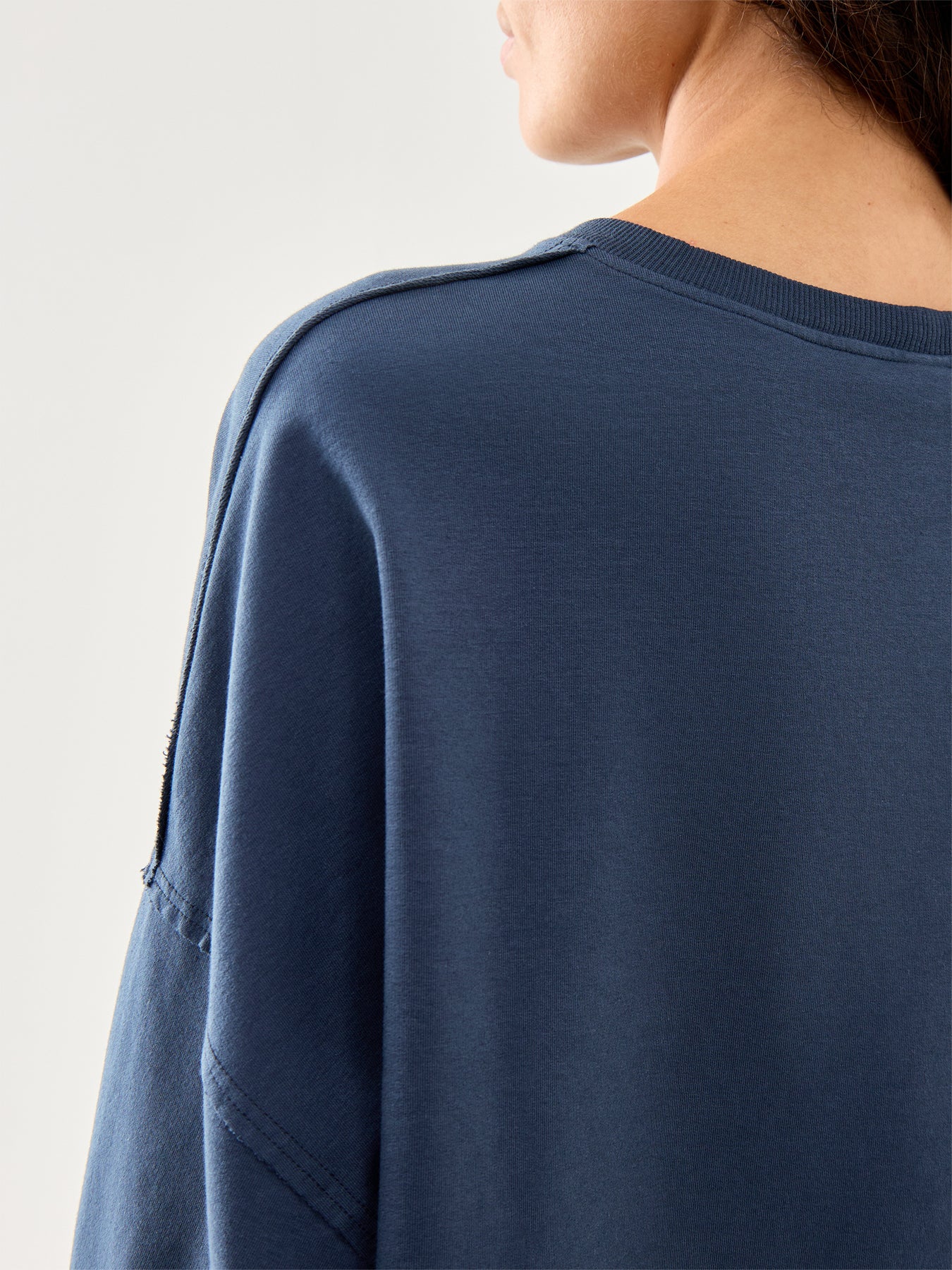 511 Long Sleeves Cotton Pullover Blue