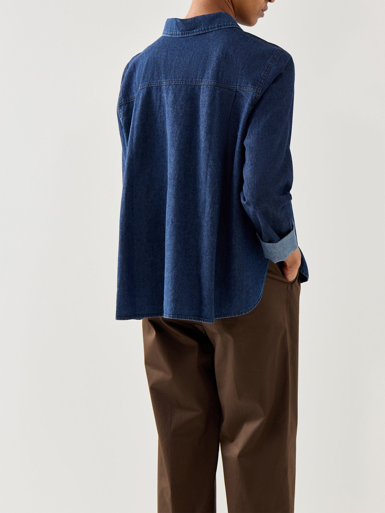 Bluse 506 Wash Shirt Long Sleeves Blue