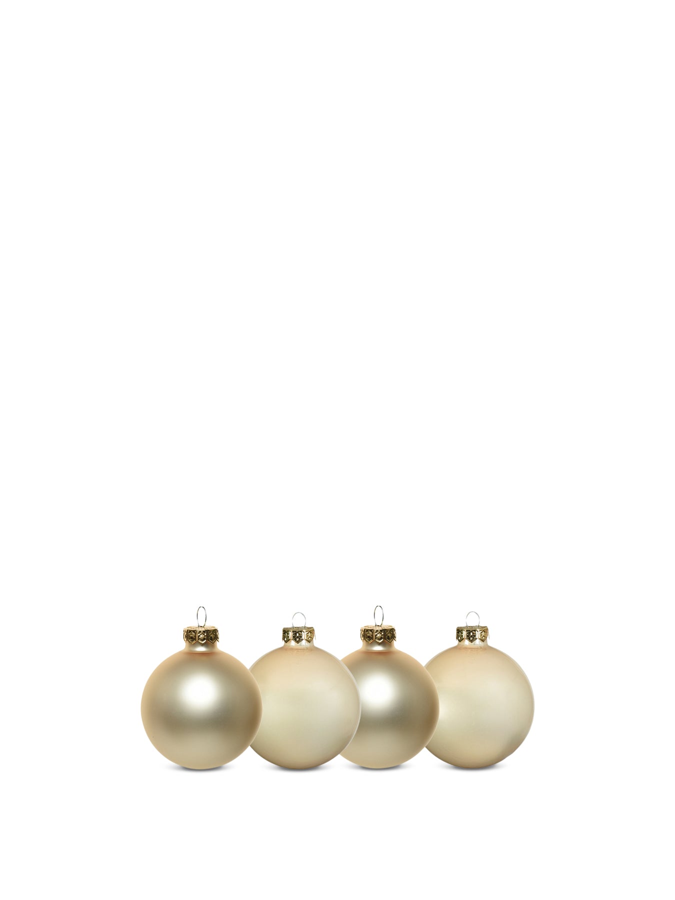 Christmas Baubles Glass Enamel Pack of 16 Gold