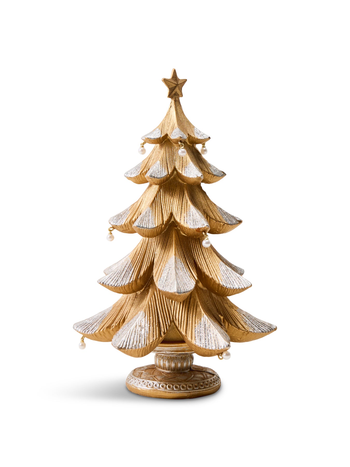 Polyresin Glittered Christmas Tree Gold