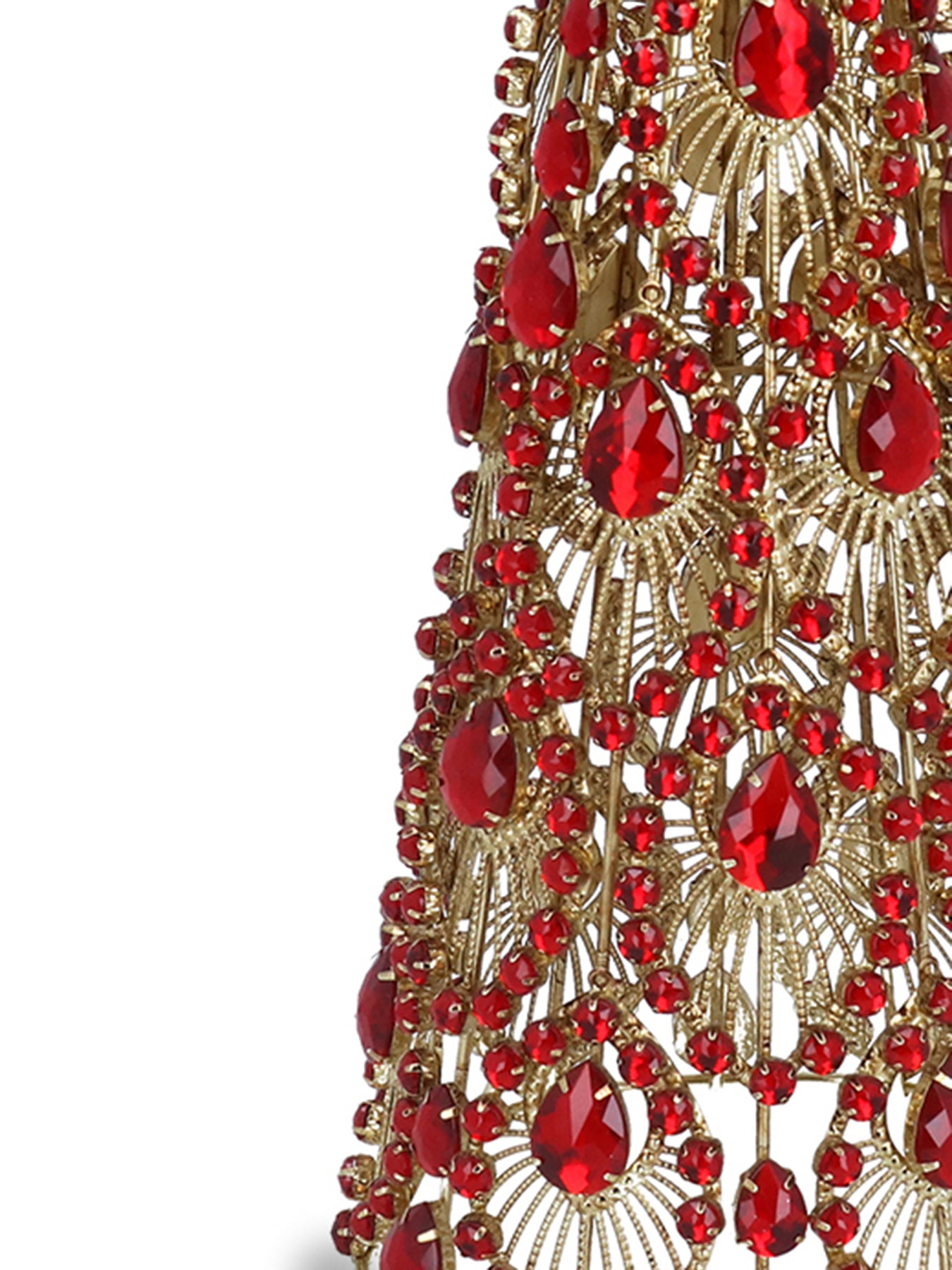 Red Jewel Wire Tree Ornament