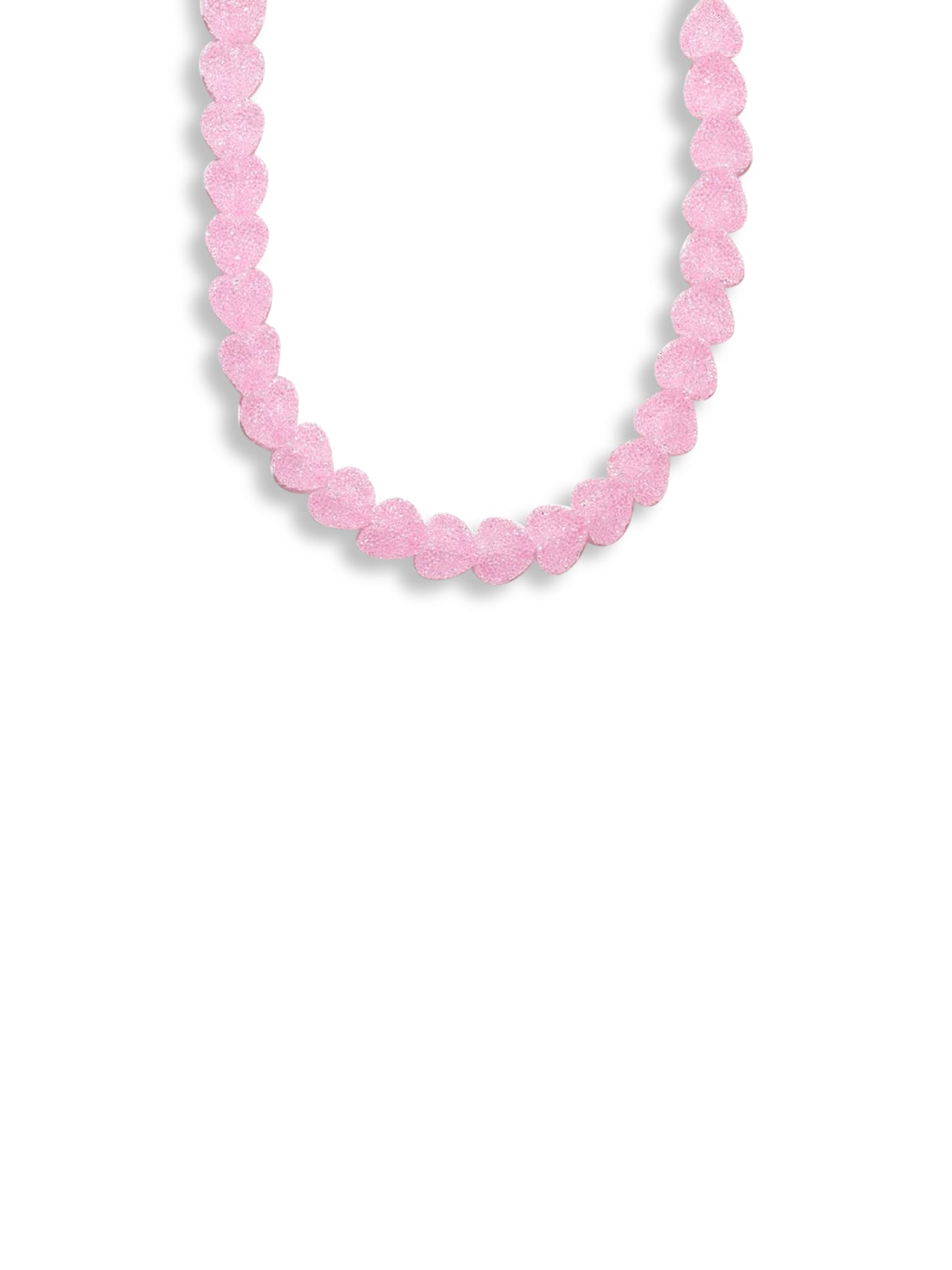 Jelly Heart Choker Necklace 18k Gold/Pink