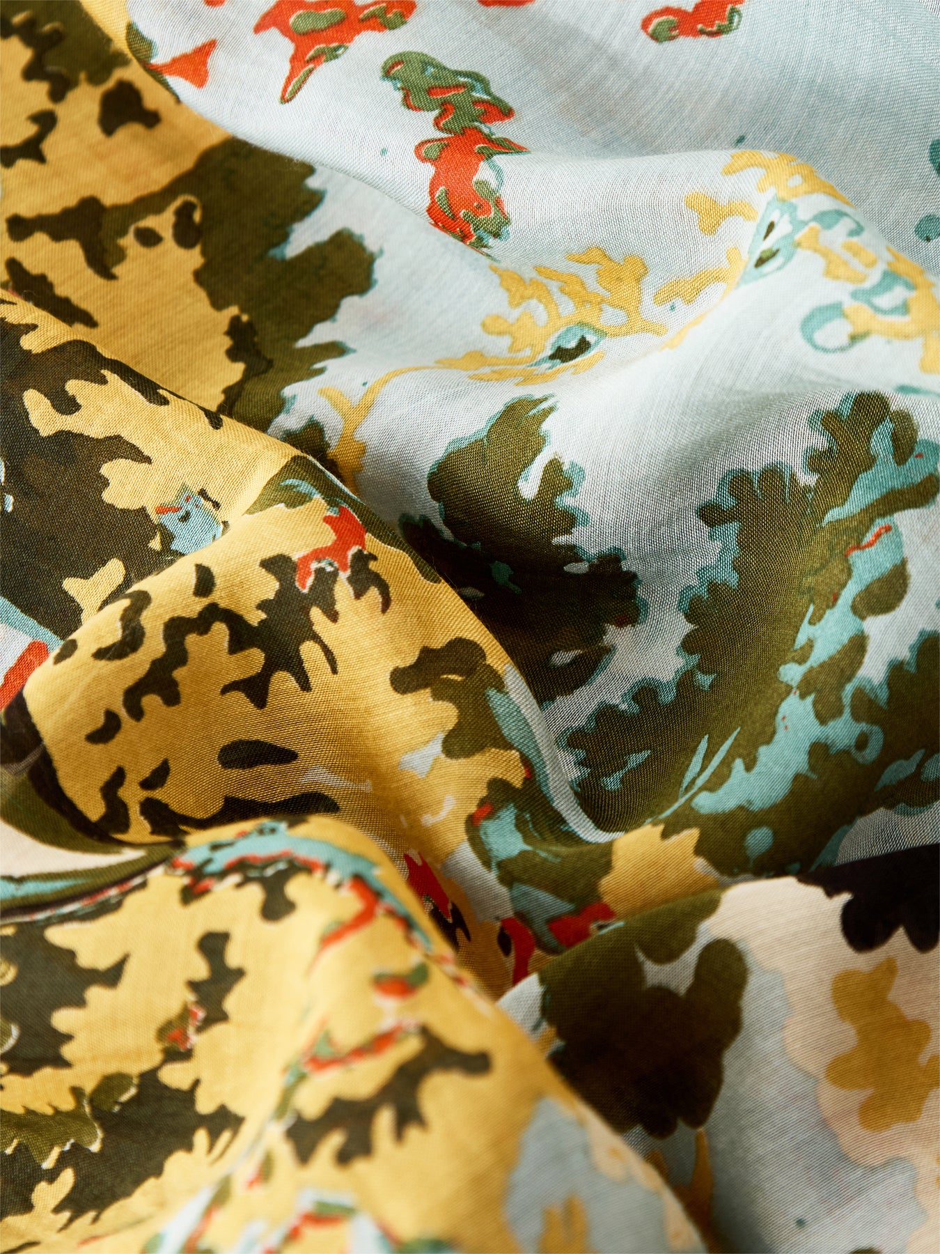China Tree Aqua Short Kimono
