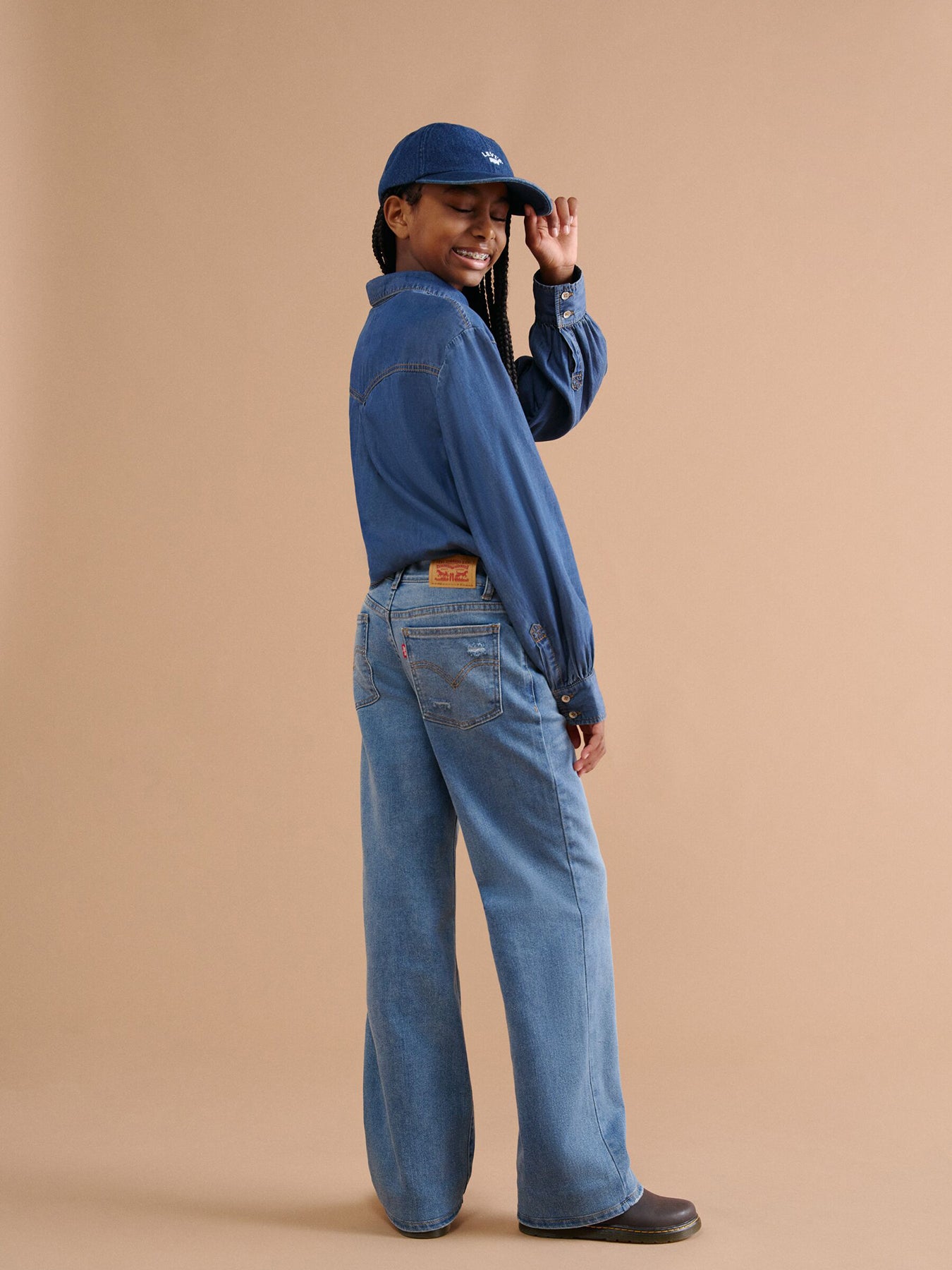 Girls’ Wide Leg Jeans