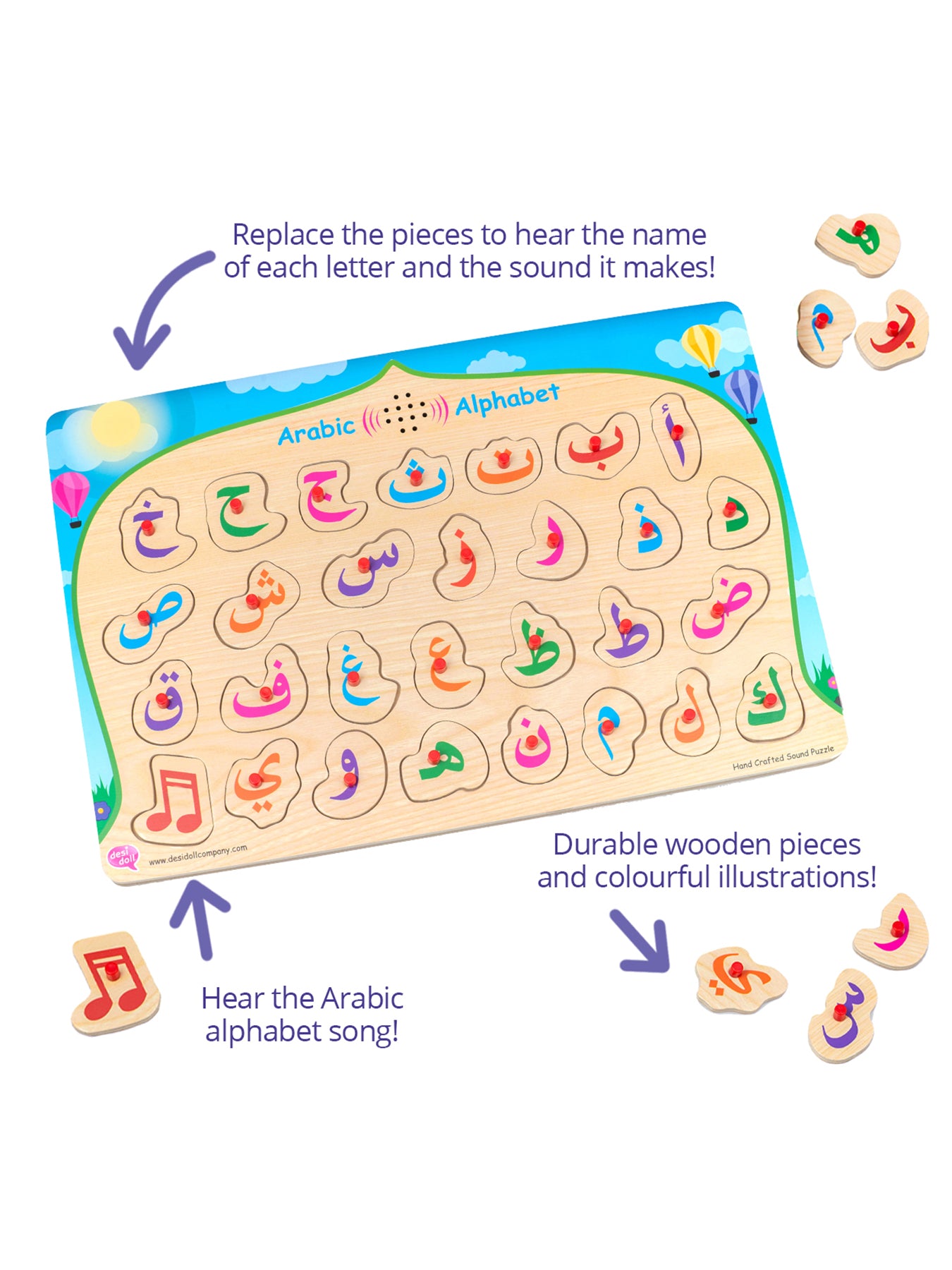 Arabic Alphabet Sound Puzzle Educational Toy