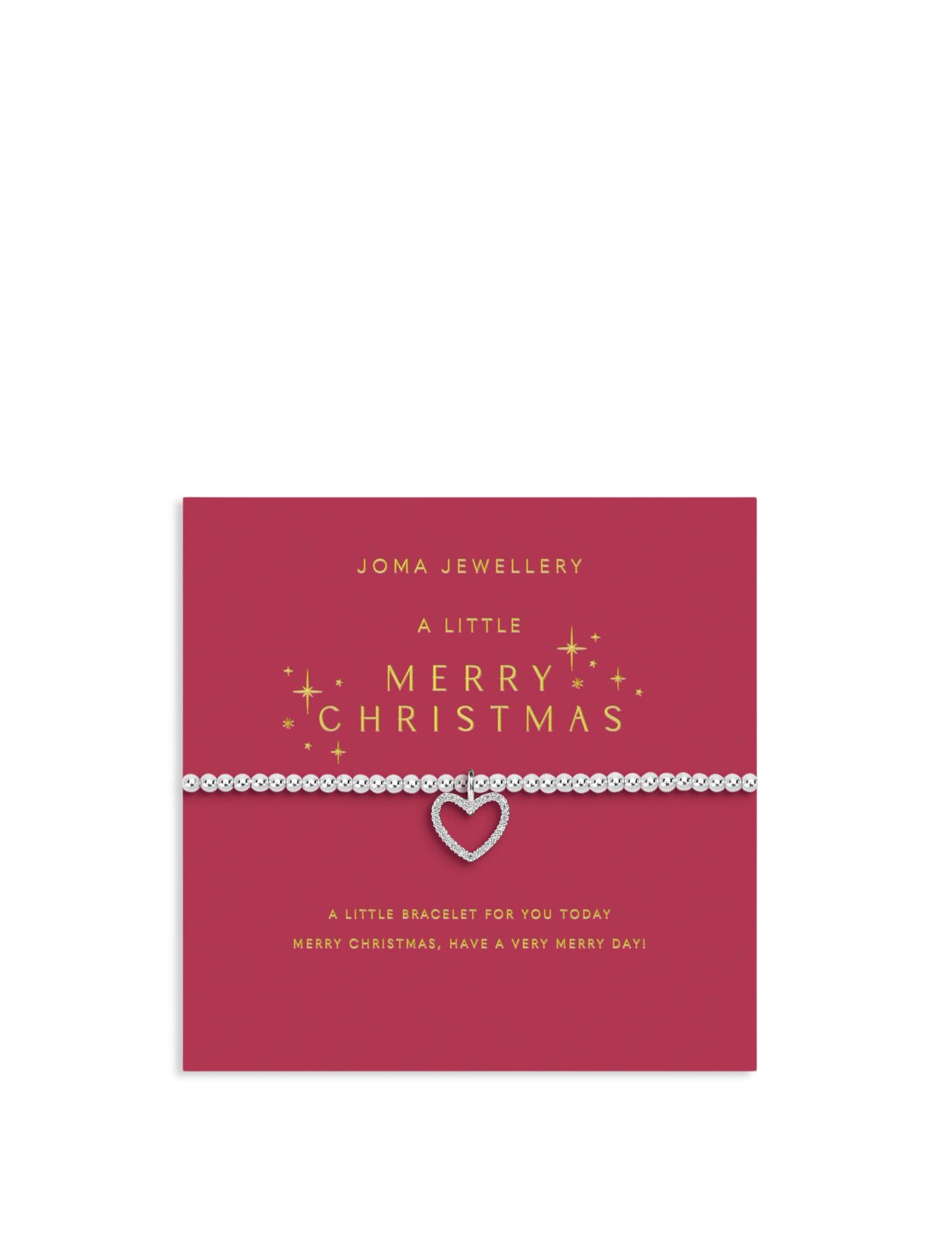 Merry Christmas Silver Plated Bracelet