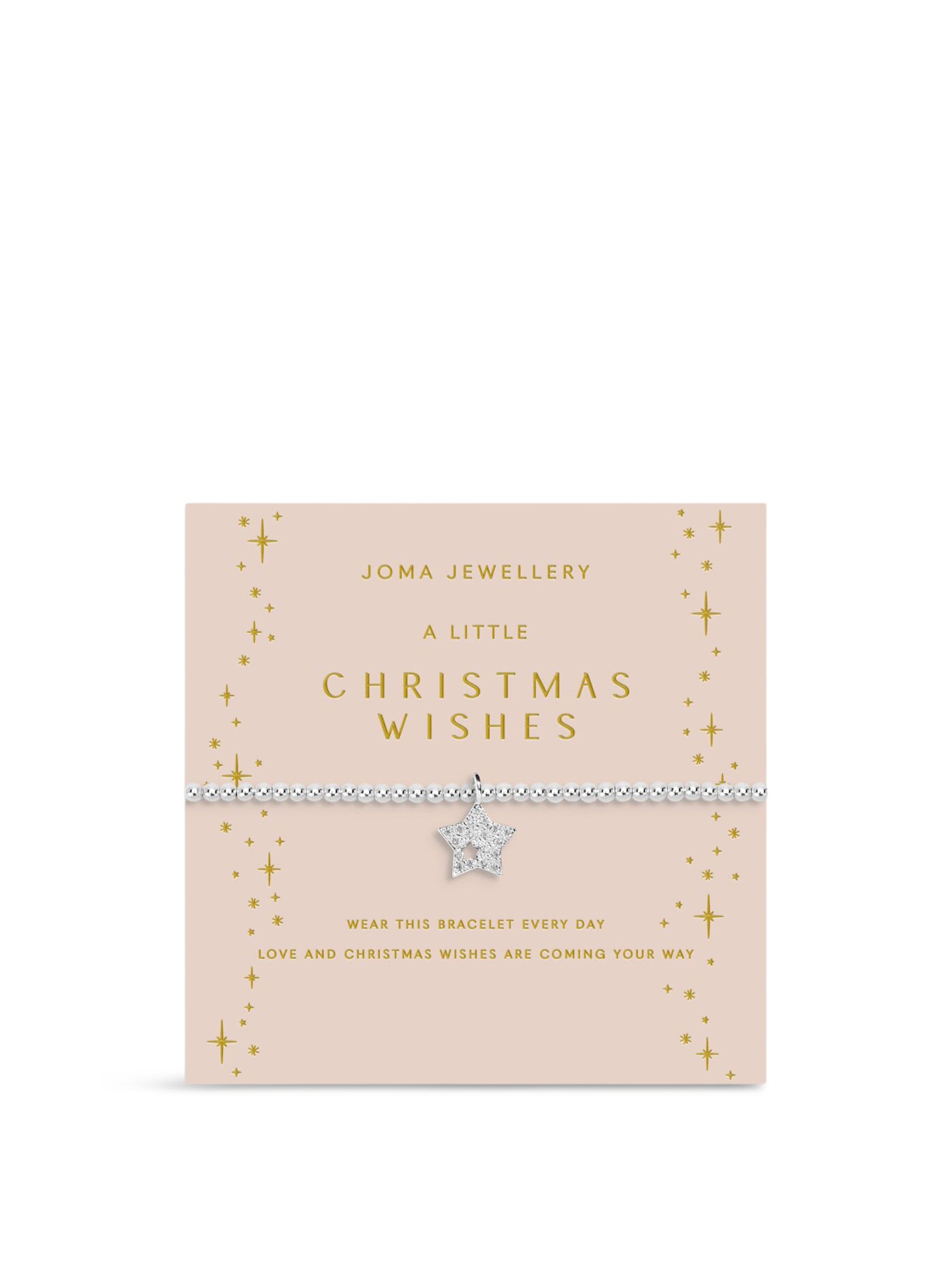 Christmas Wishes Silver Plated Bracelet