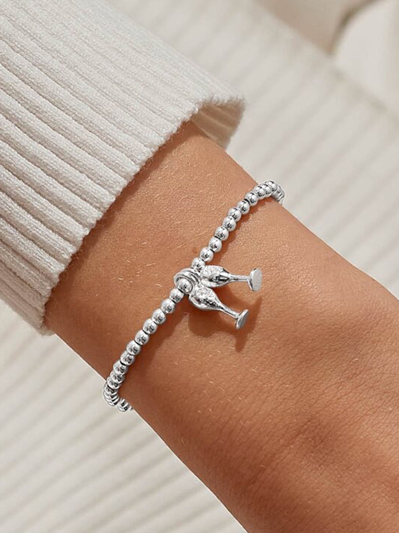 Christmas Cheers Silver Plated Bracelet