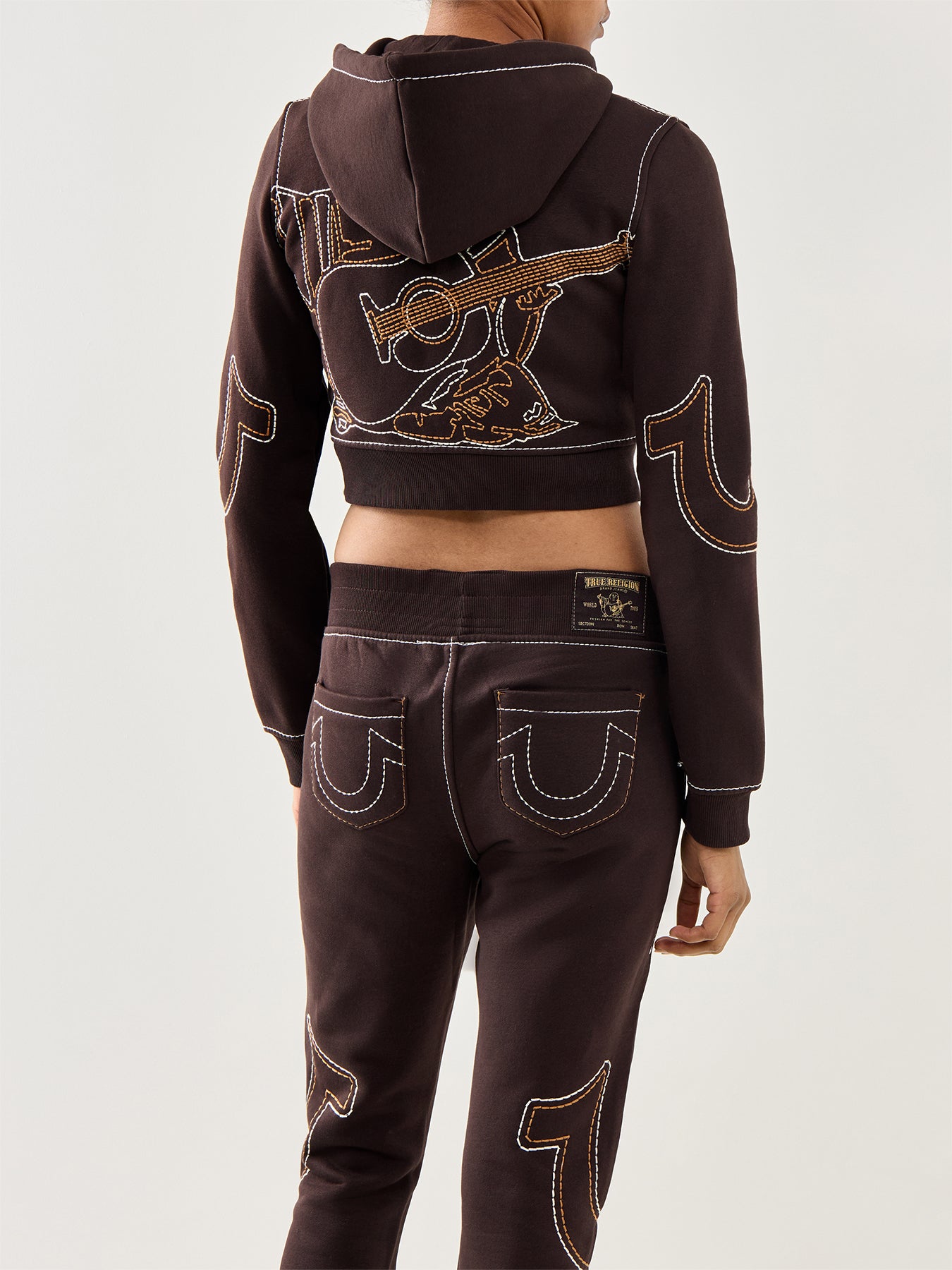 Anniversary Big T Shrunken Hoodie Brown