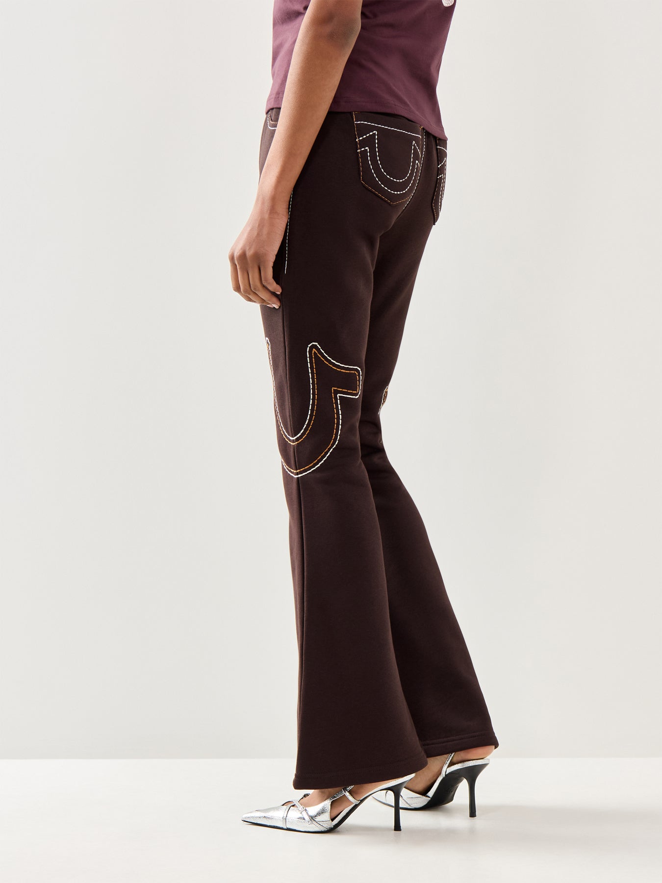 Anniversary Big T Flare Pants Brown