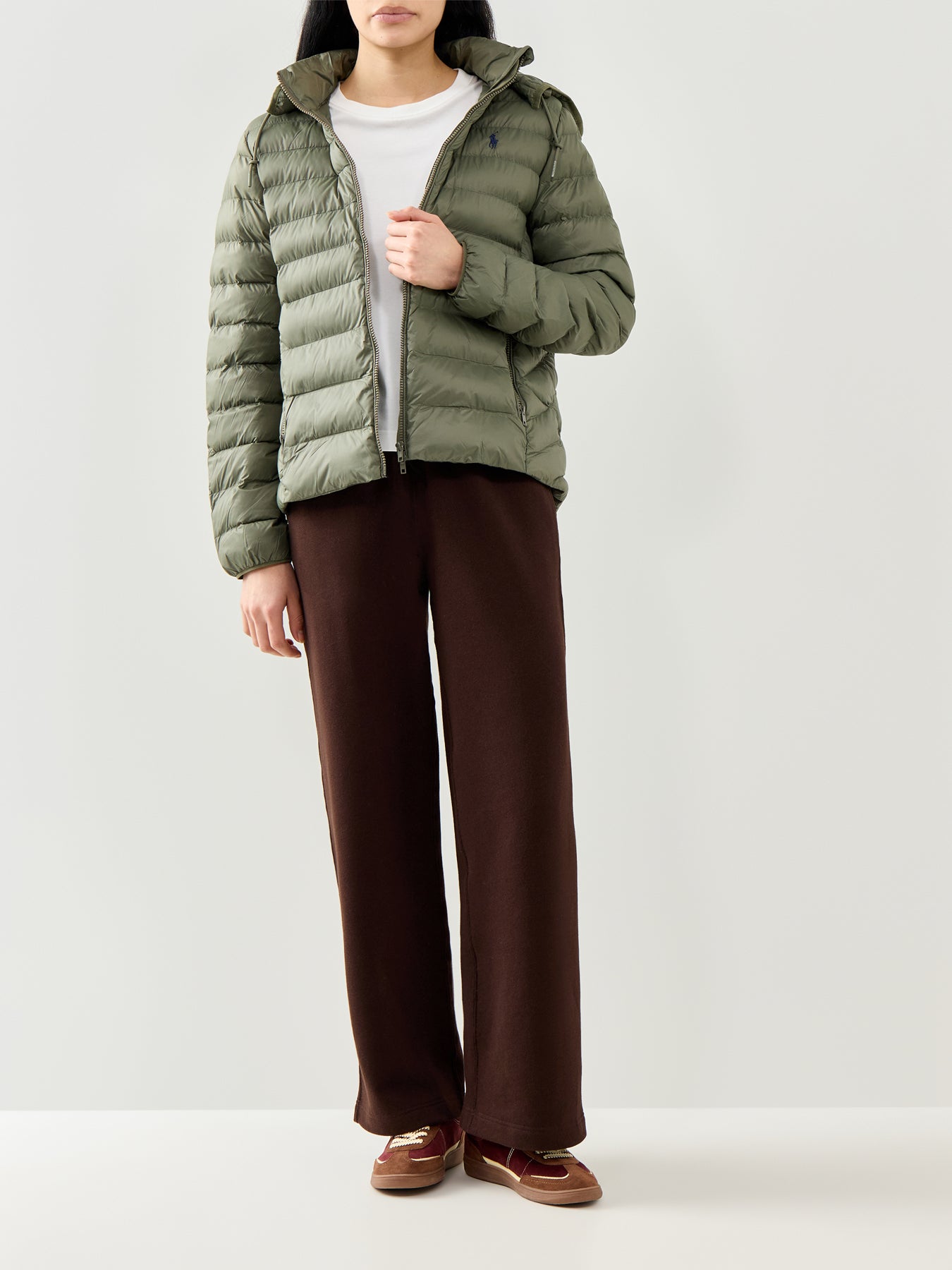 Knit Wide Leg Sweatpants Brown
