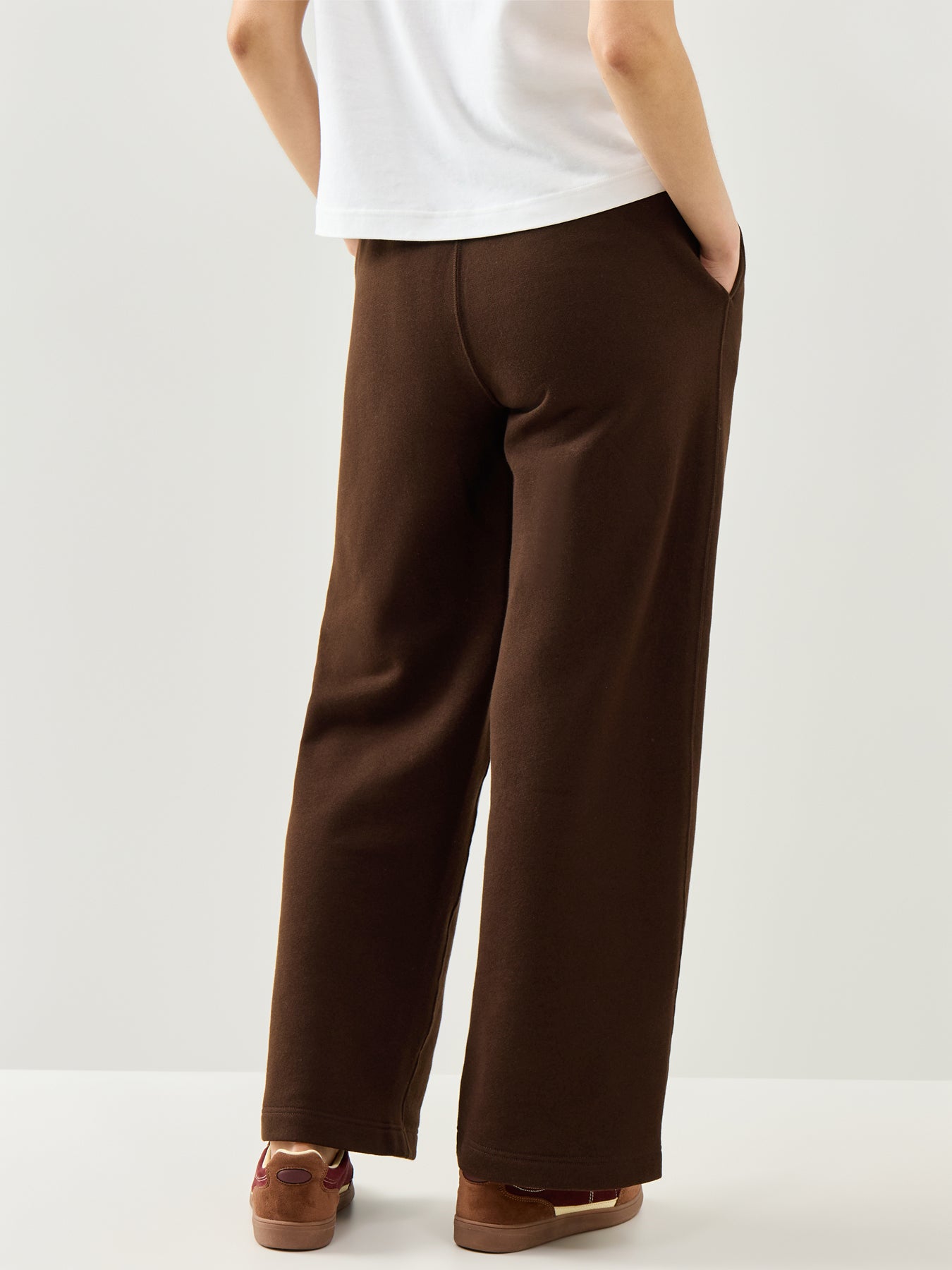 Knit Wide Leg Sweatpants Brown
