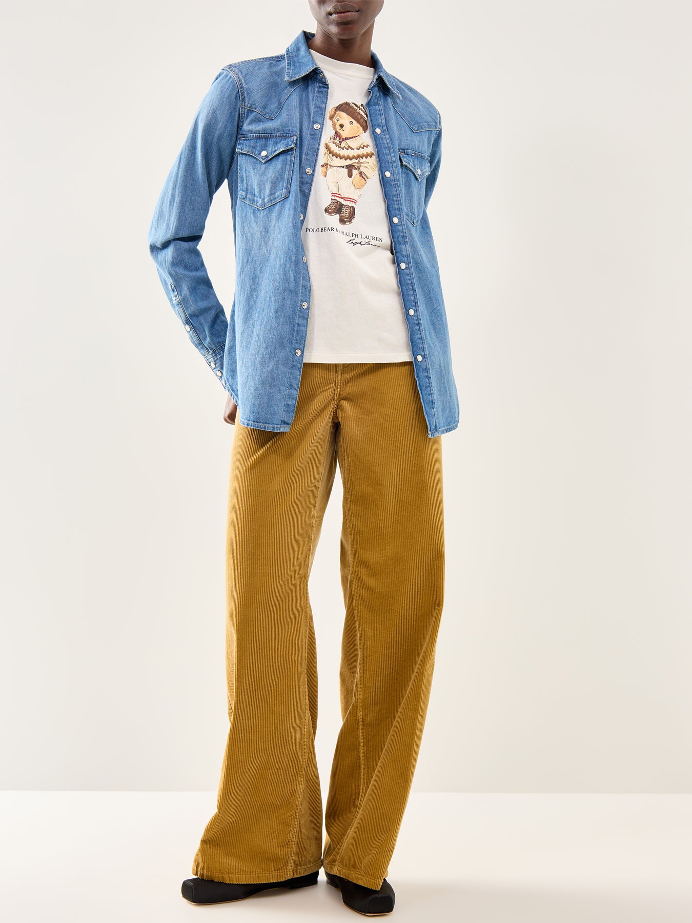 Bear Short Sleeve Cotton T-Shirt White