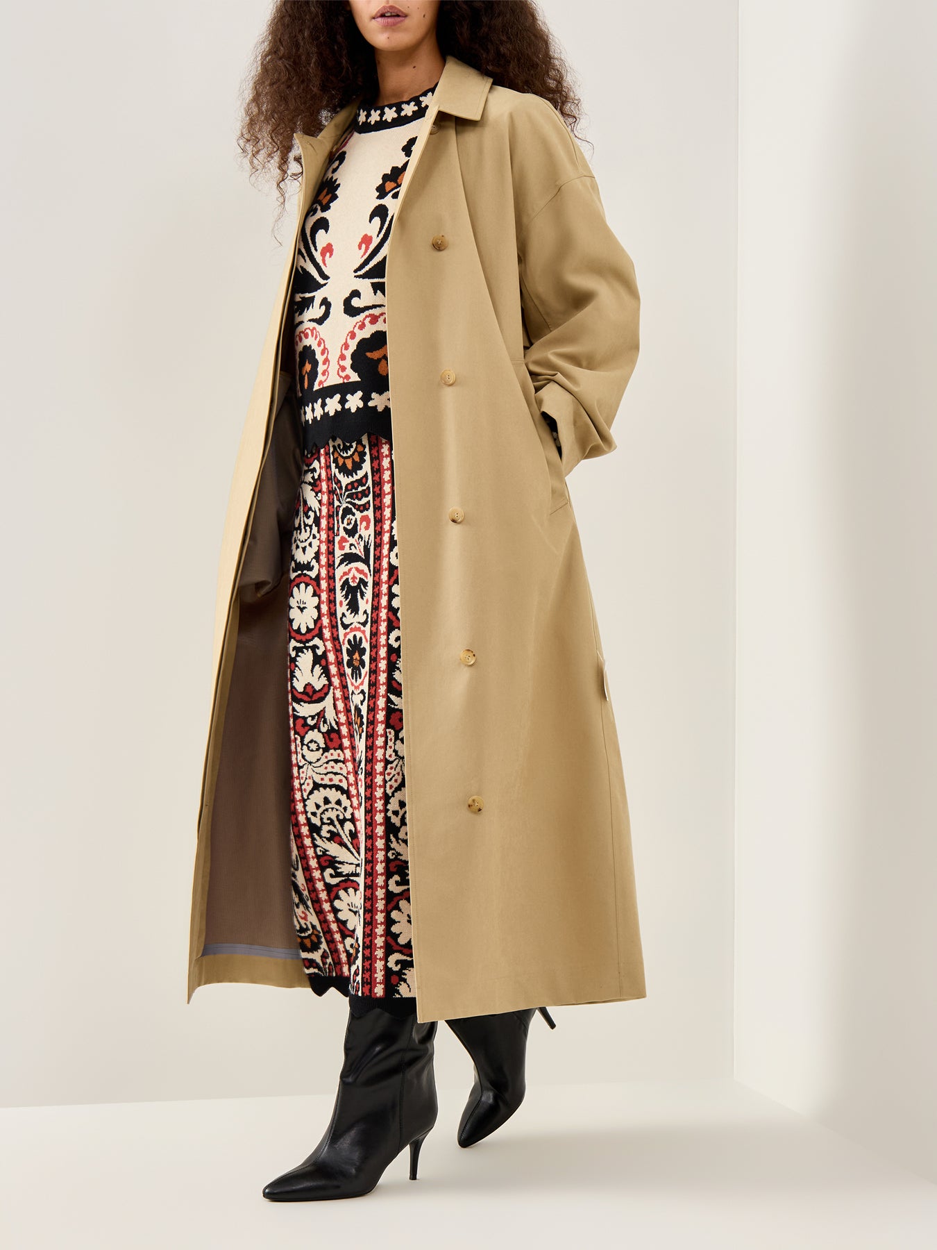 Winter Tapestry Knit Sweater Multi