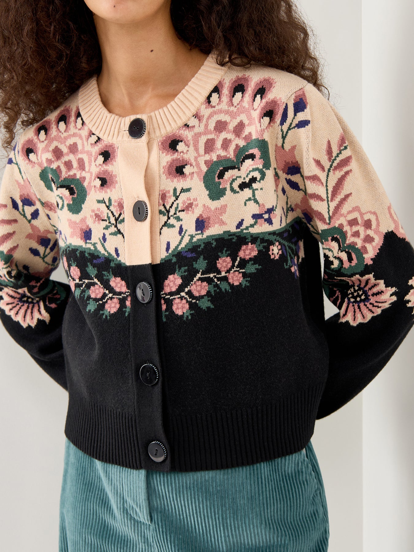 Belle Garden Knit Cardigan Cream