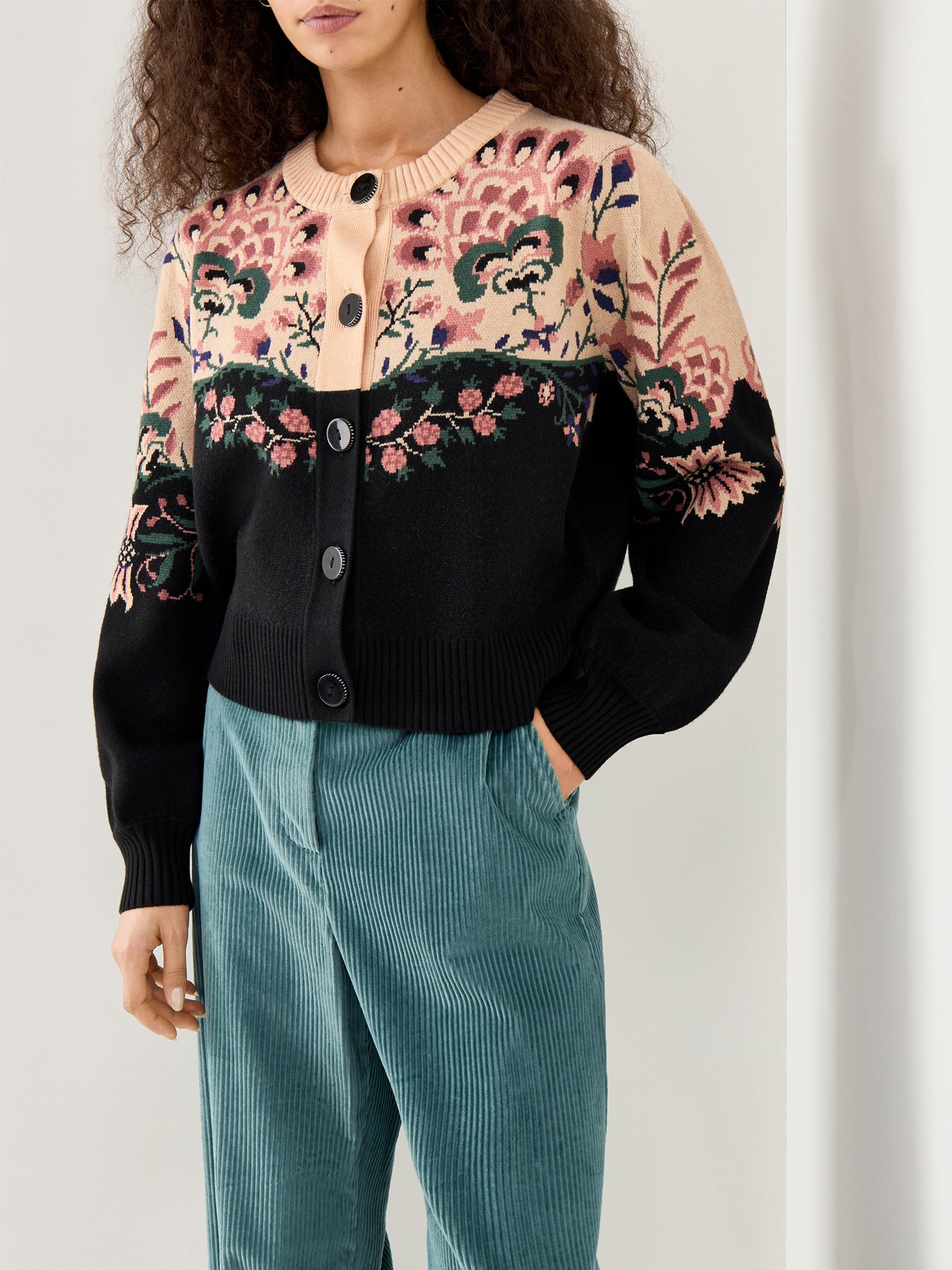 Belle Garden Knit Cardigan Cream