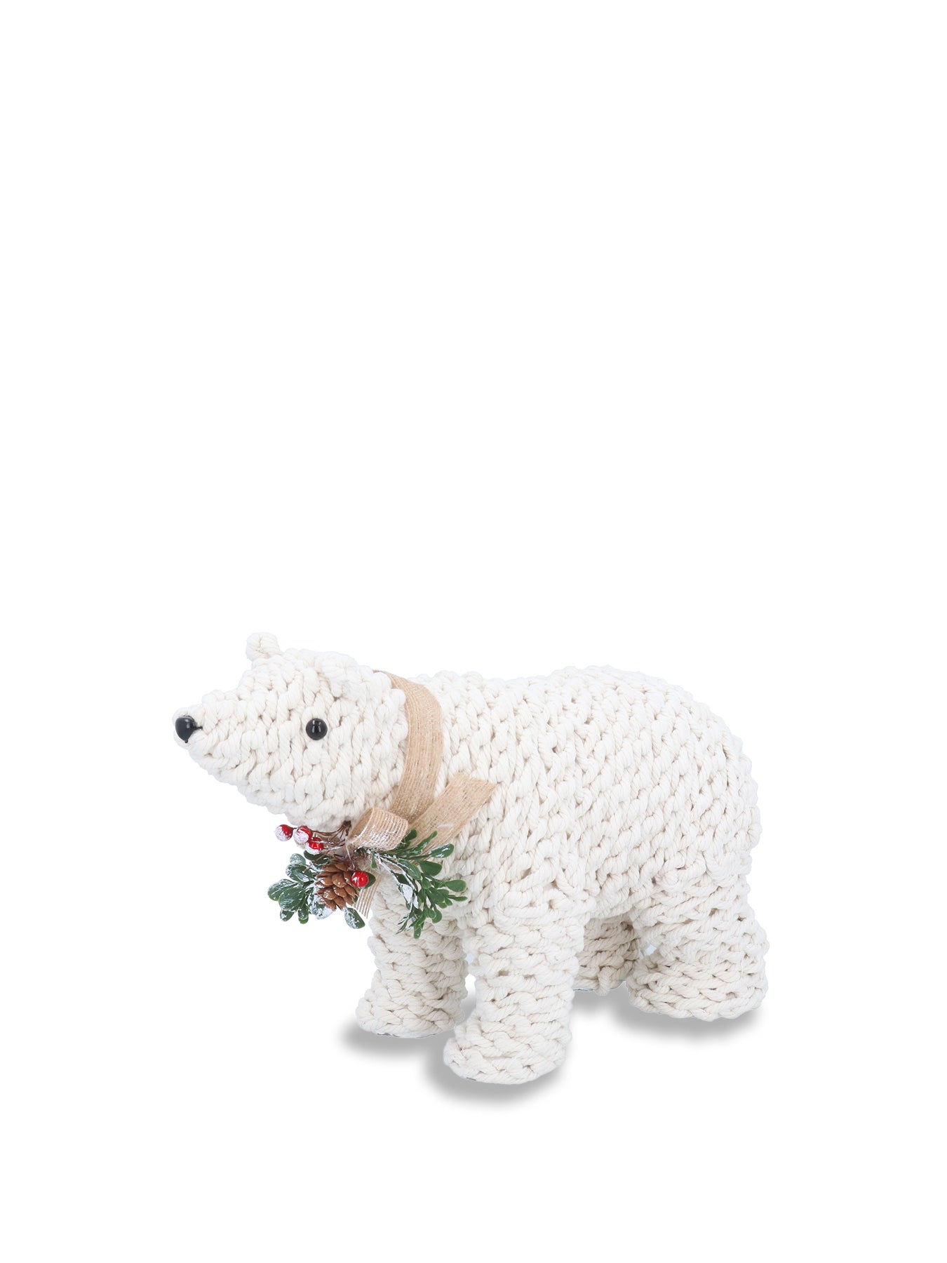 Polar Bear Decoration Twine Wrapped