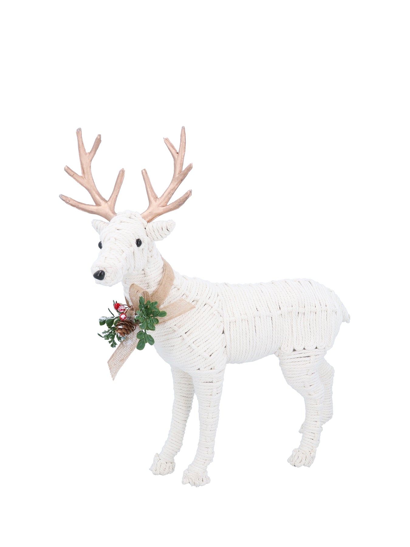 Stag Decoration Twine Wrapped