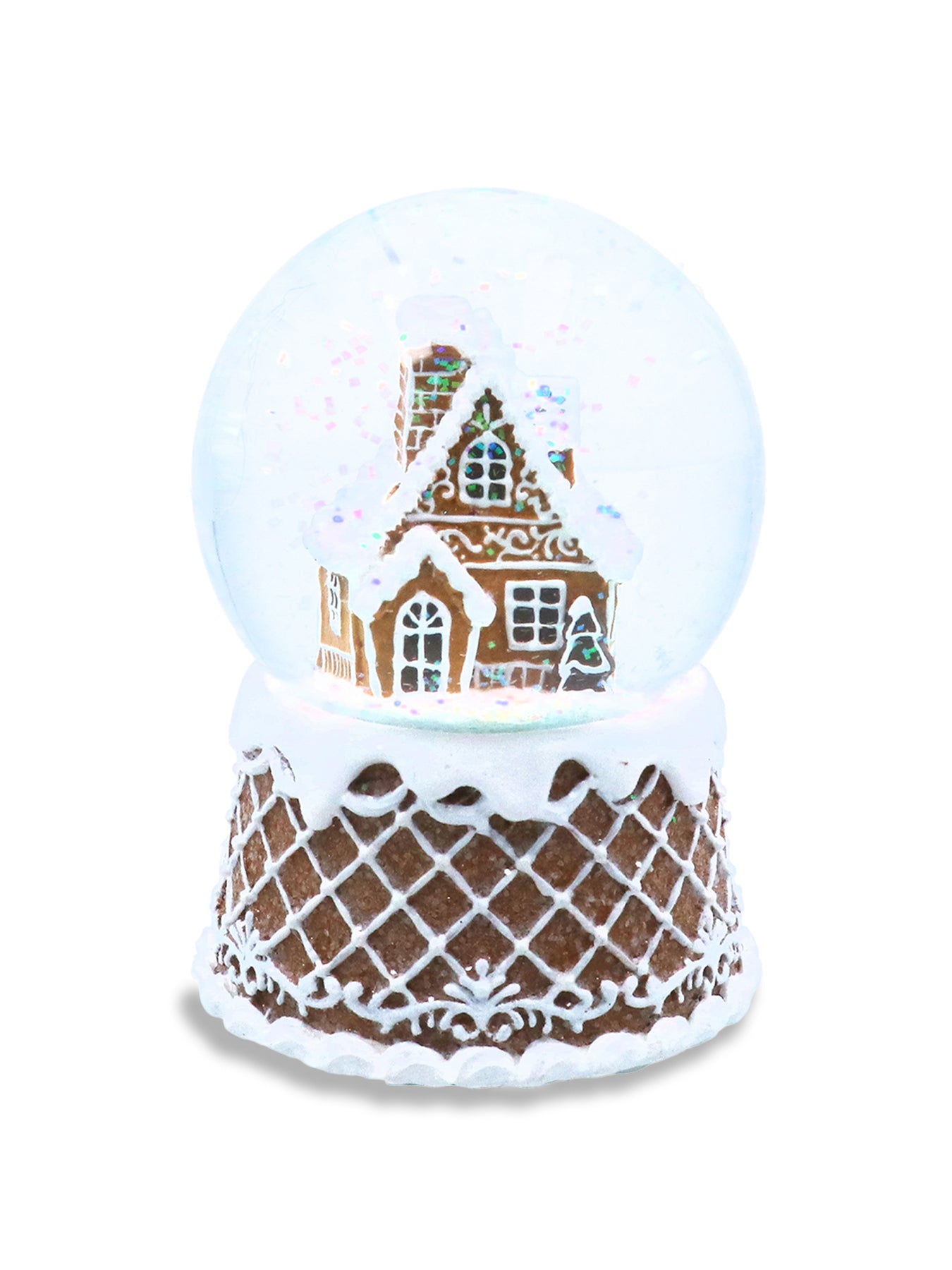 Gingerbread House Musical Snow Dome