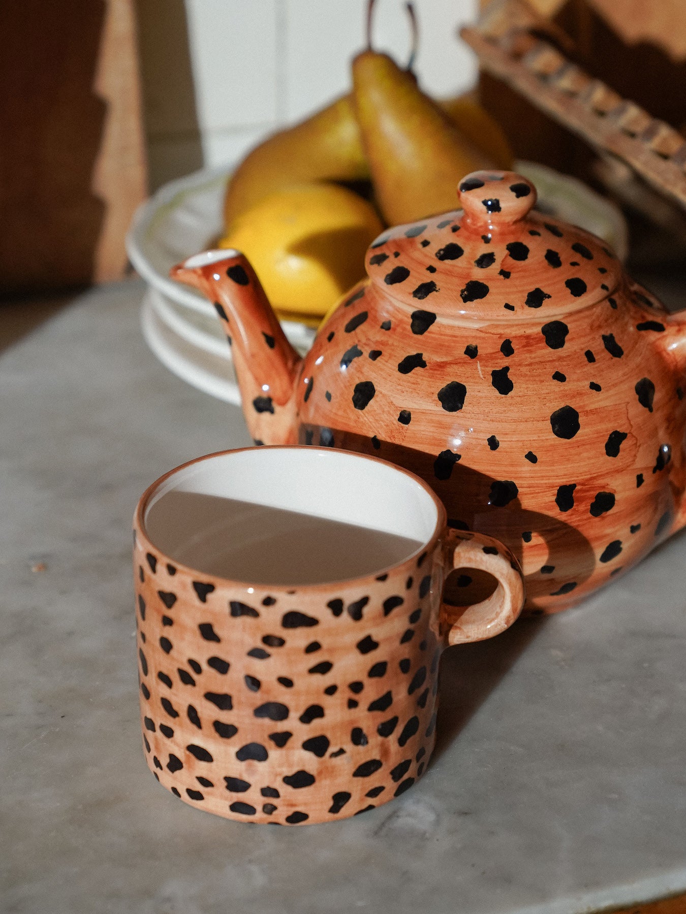 Brown Leopard Print Ceramic Mug