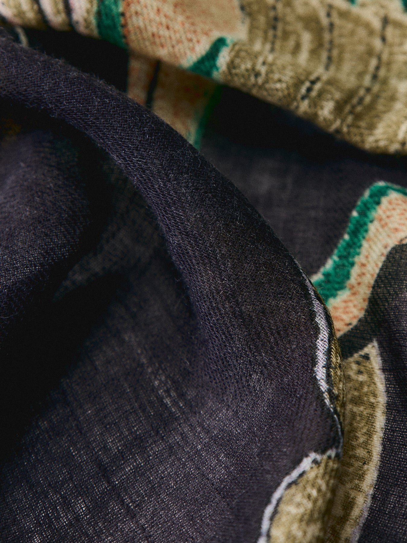 Crane Emerald Wool Scarf