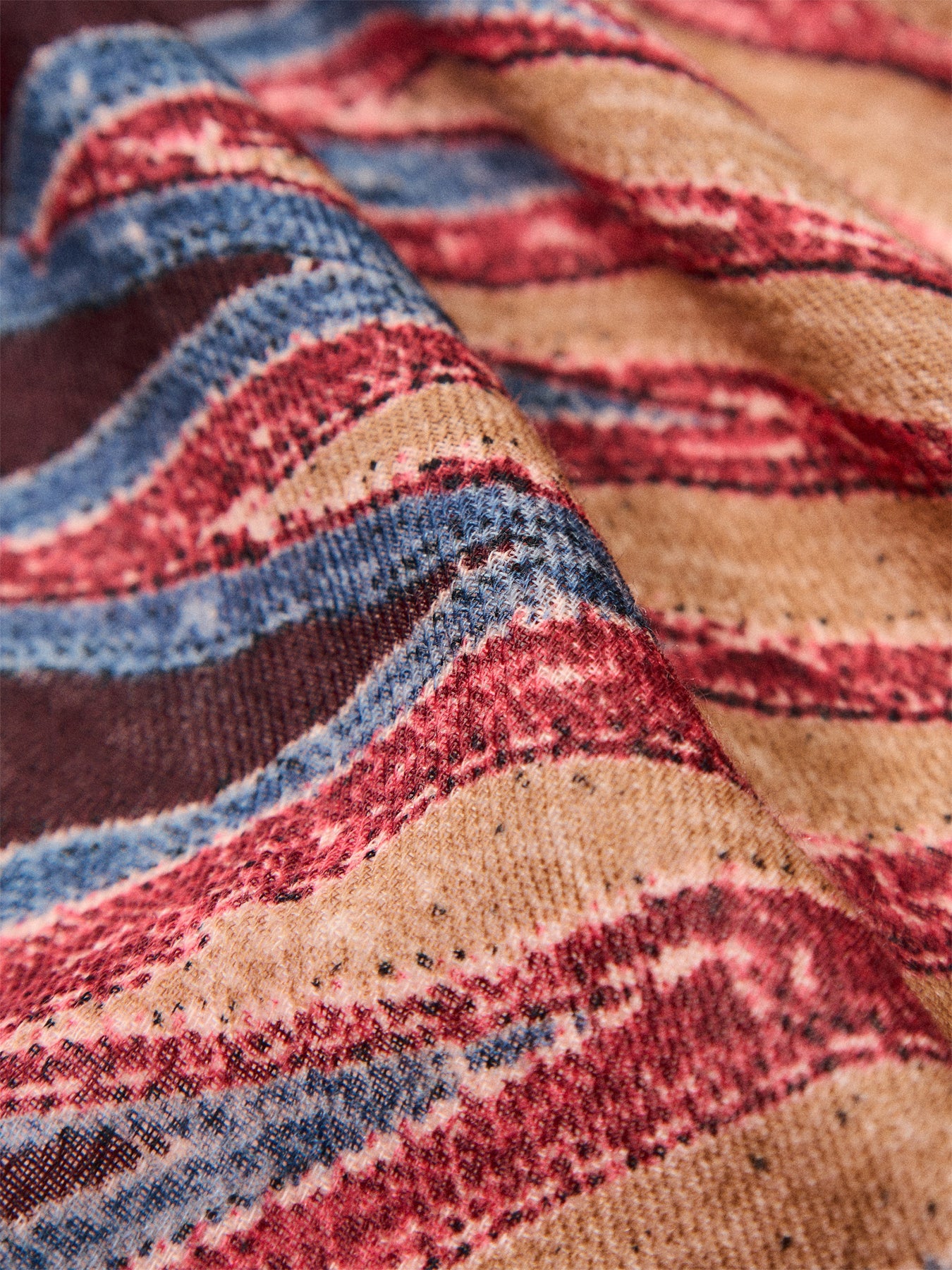 Crane Plum Wool Scarf