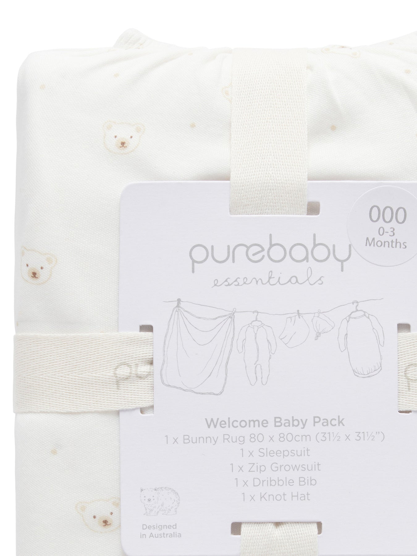 Welcome Baby Pack Vanilla Bear