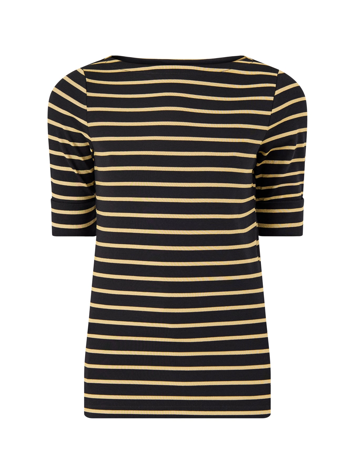 Judy Mid Sleeve T-Shirt Black