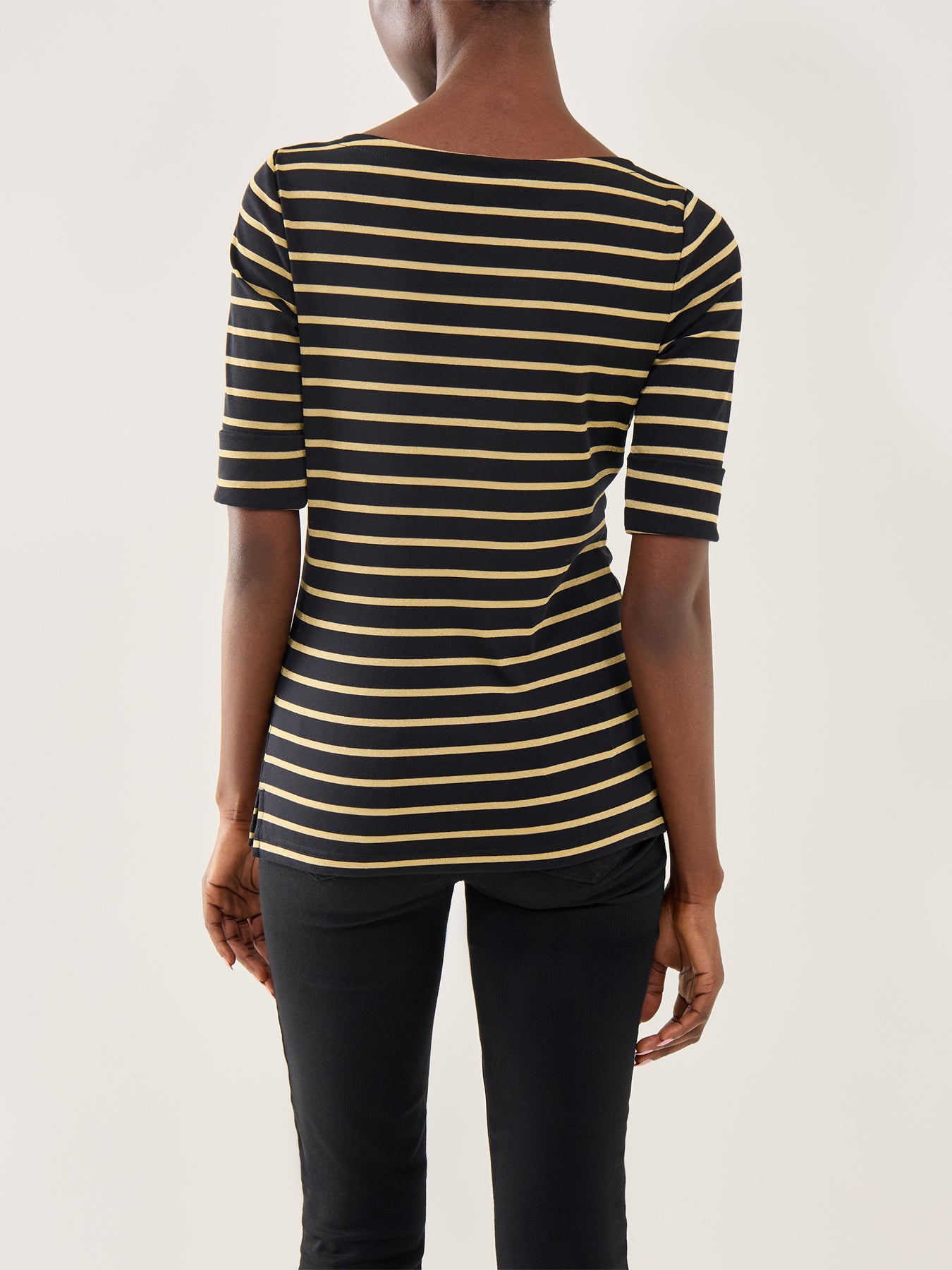 Judy Mid Sleeve T-Shirt Black