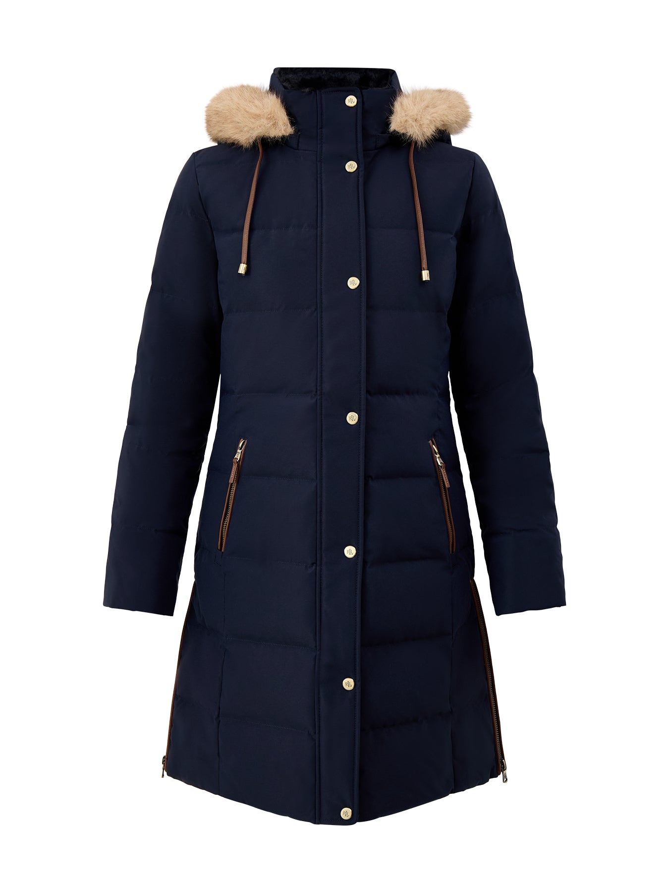 Insulated Hooded Coat Navy