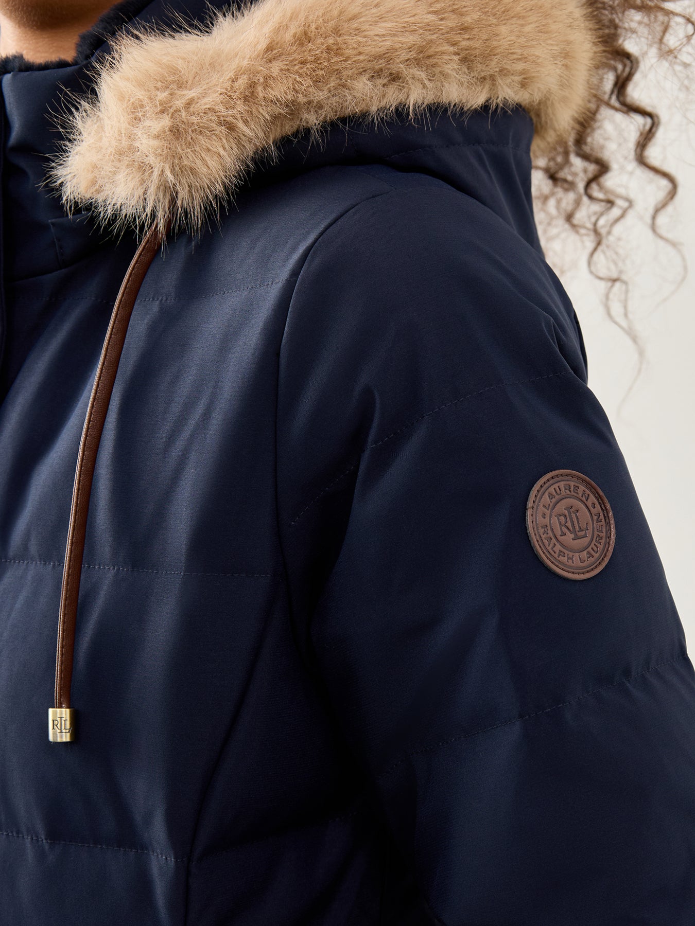 Insulated Hooded Coat Navy