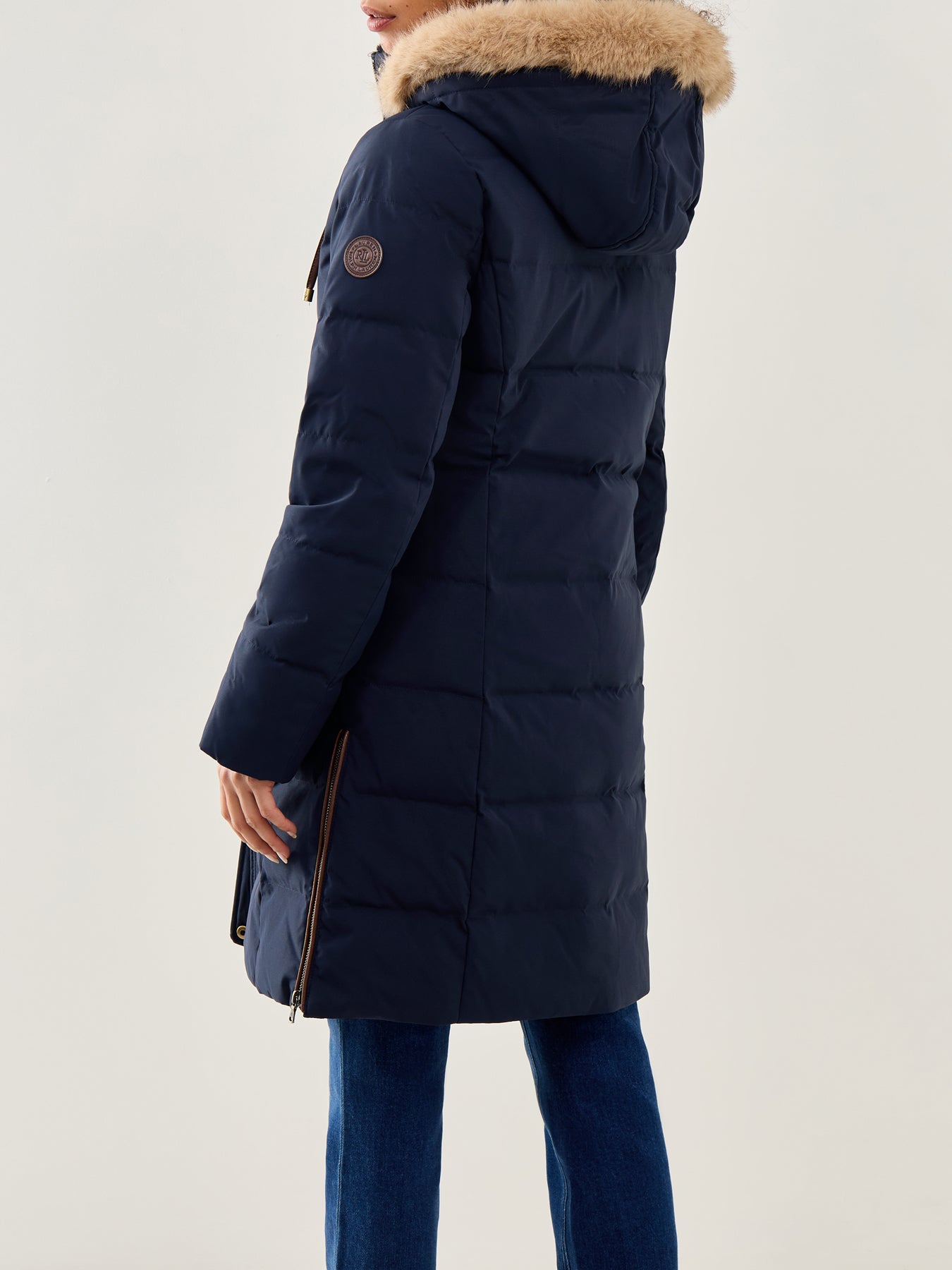 Insulated Hooded Coat Navy