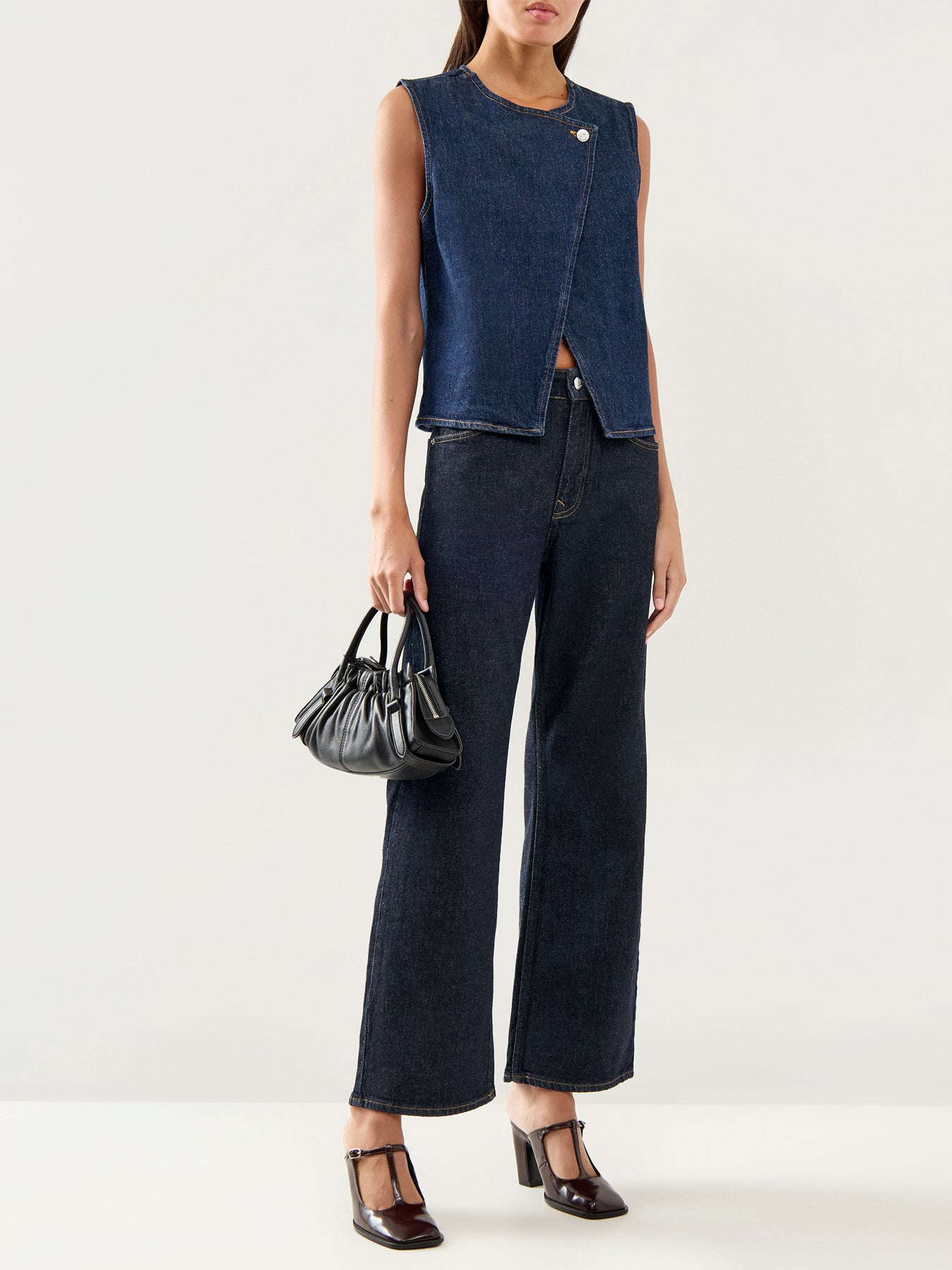 Vida Kori Denim Vest Blue