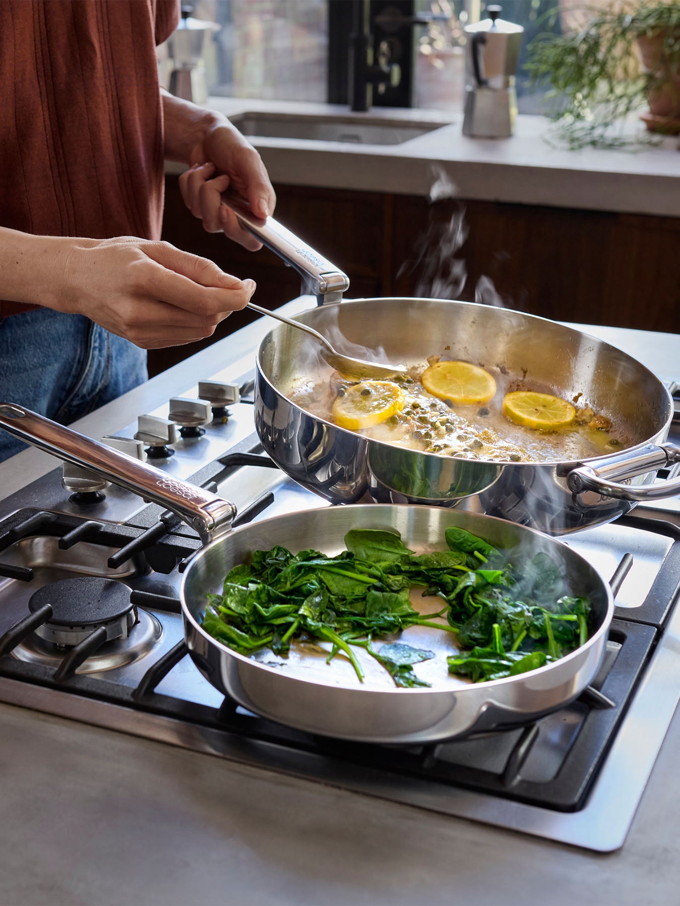 Space Steel Stainless Steel Frying Pan 24cm