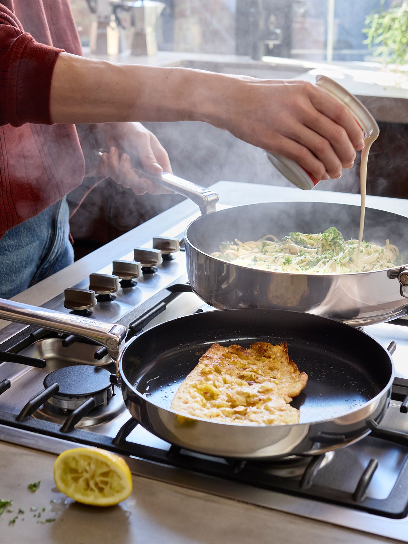 Space Steel Stainless Steel Coated Frying Pan 28cm