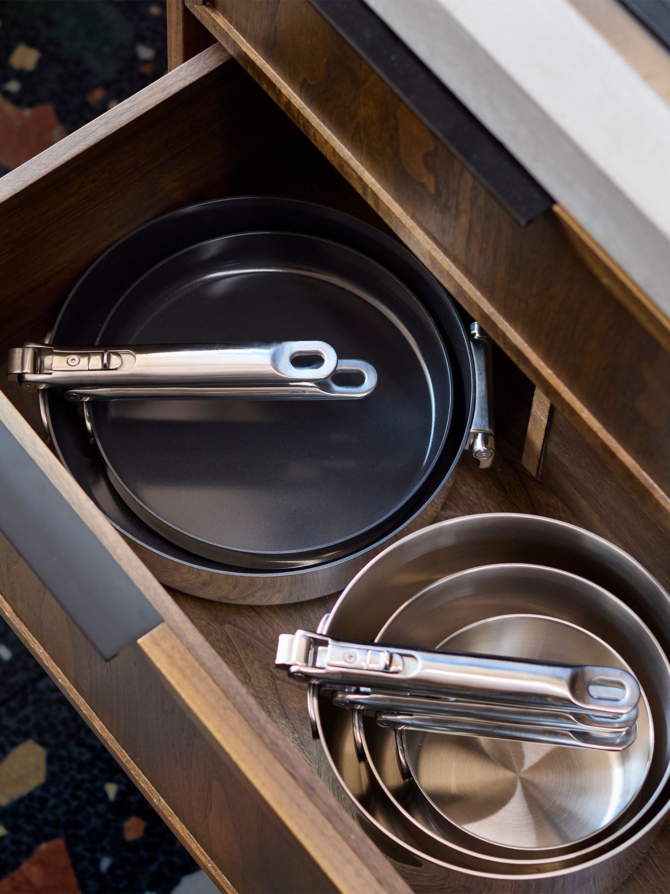 Space Steel Stainless Steel Coated Frying Pan 28cm