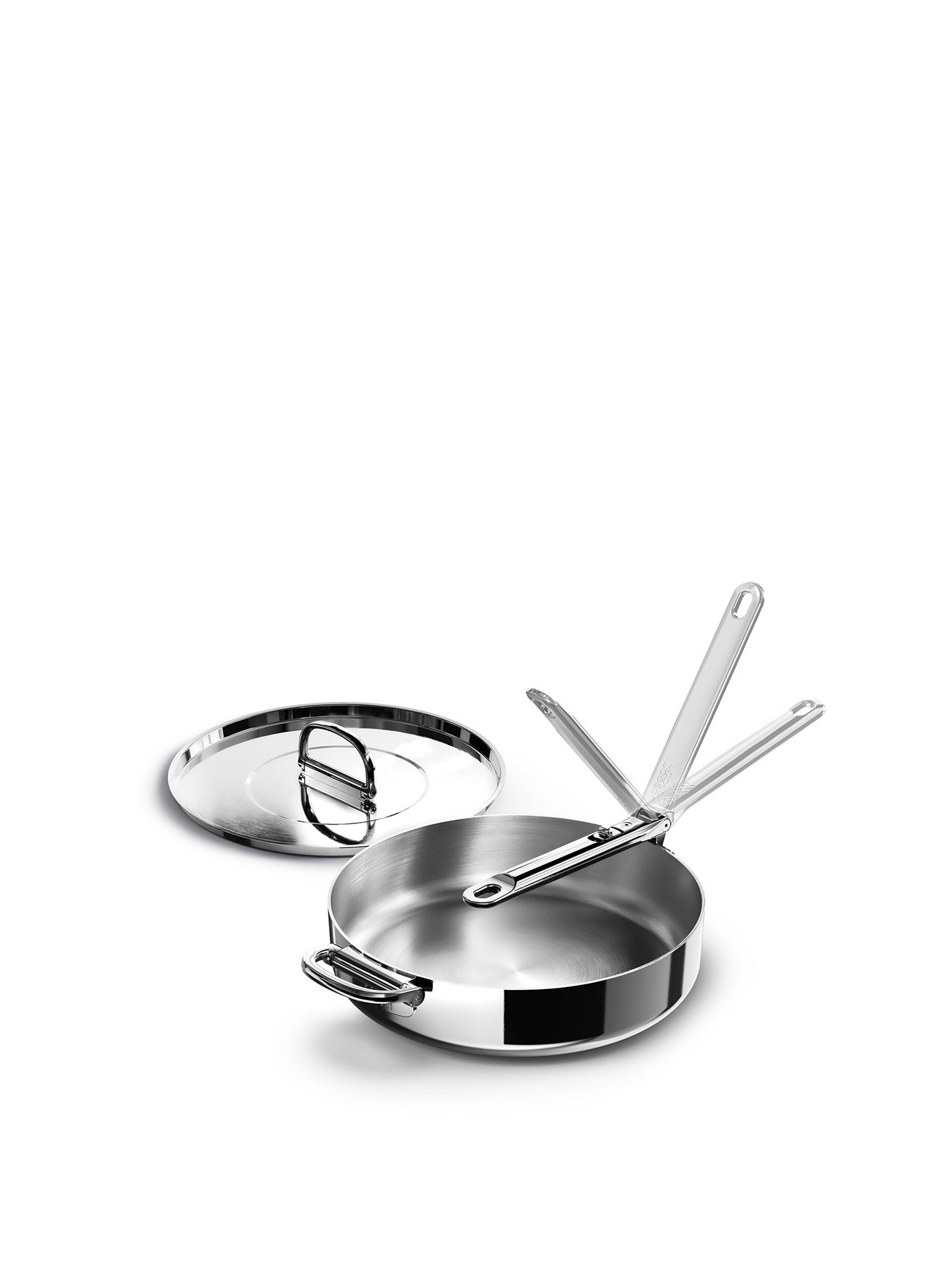 Space Steel Stainless Steel Saute pan with Lid 28cm