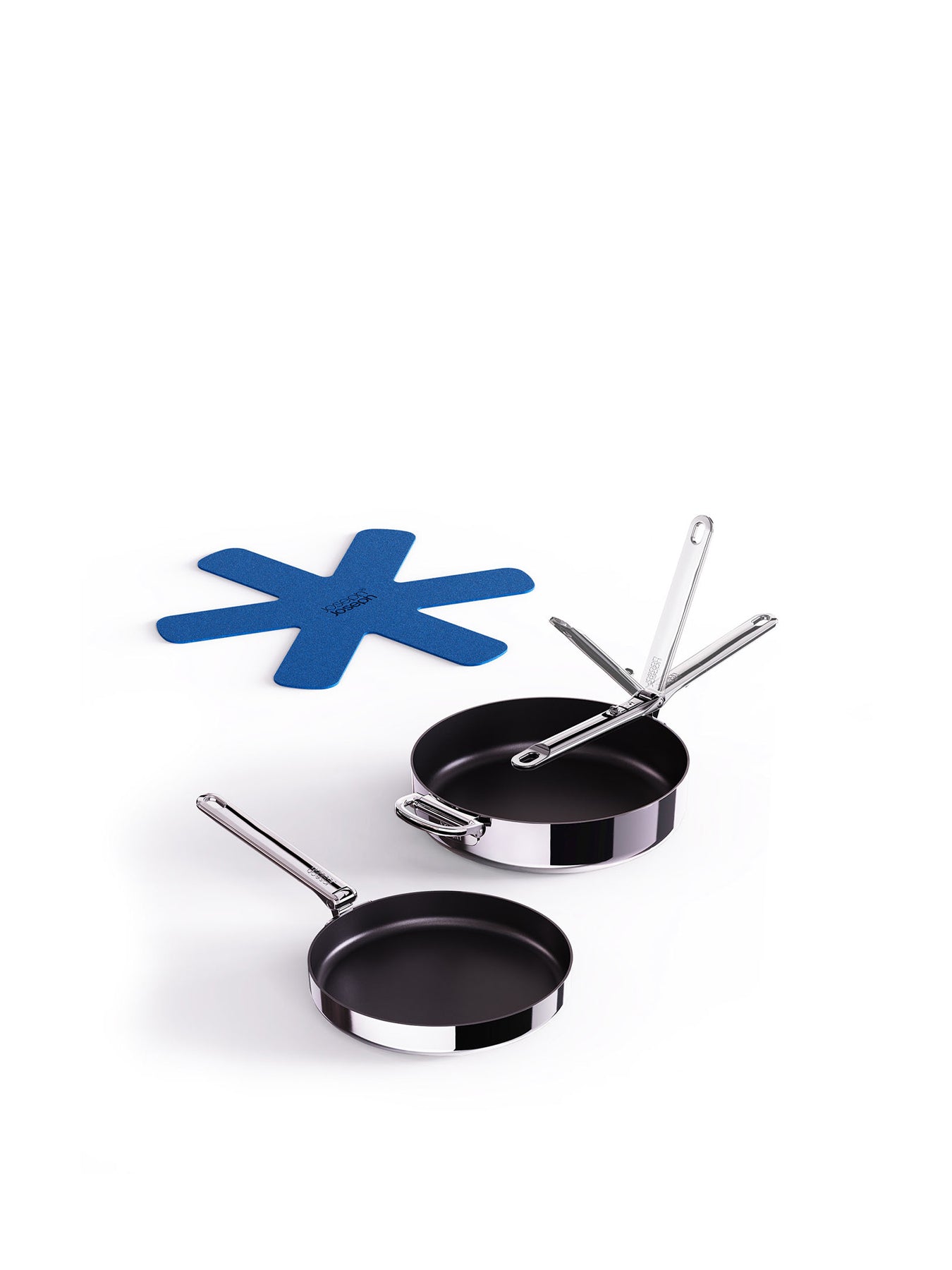 Space Steel Stainless Steel Set of 2 Fry Pan Set