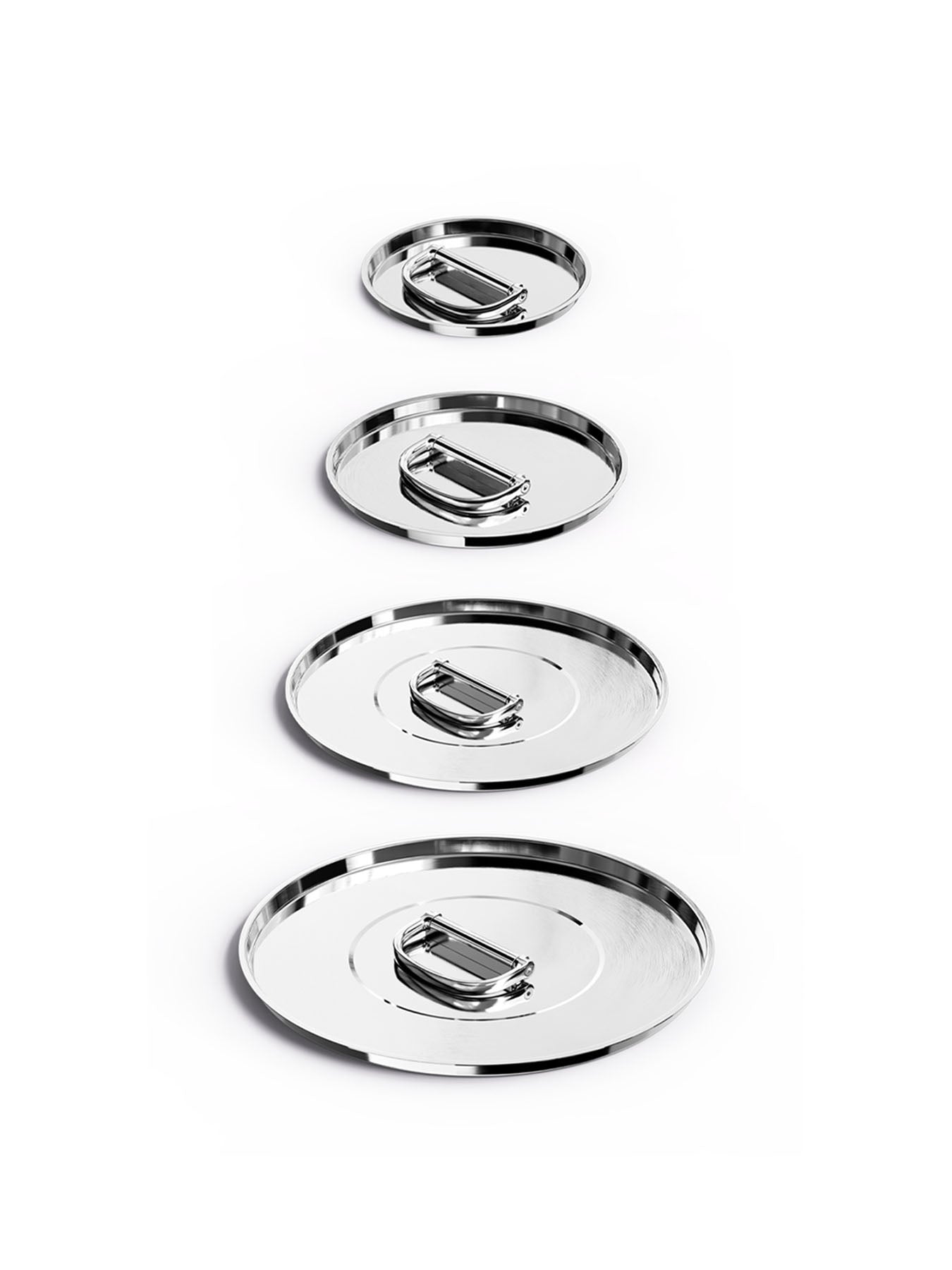 Space Steel 6 Piece Stainless Steel Saucepan Set