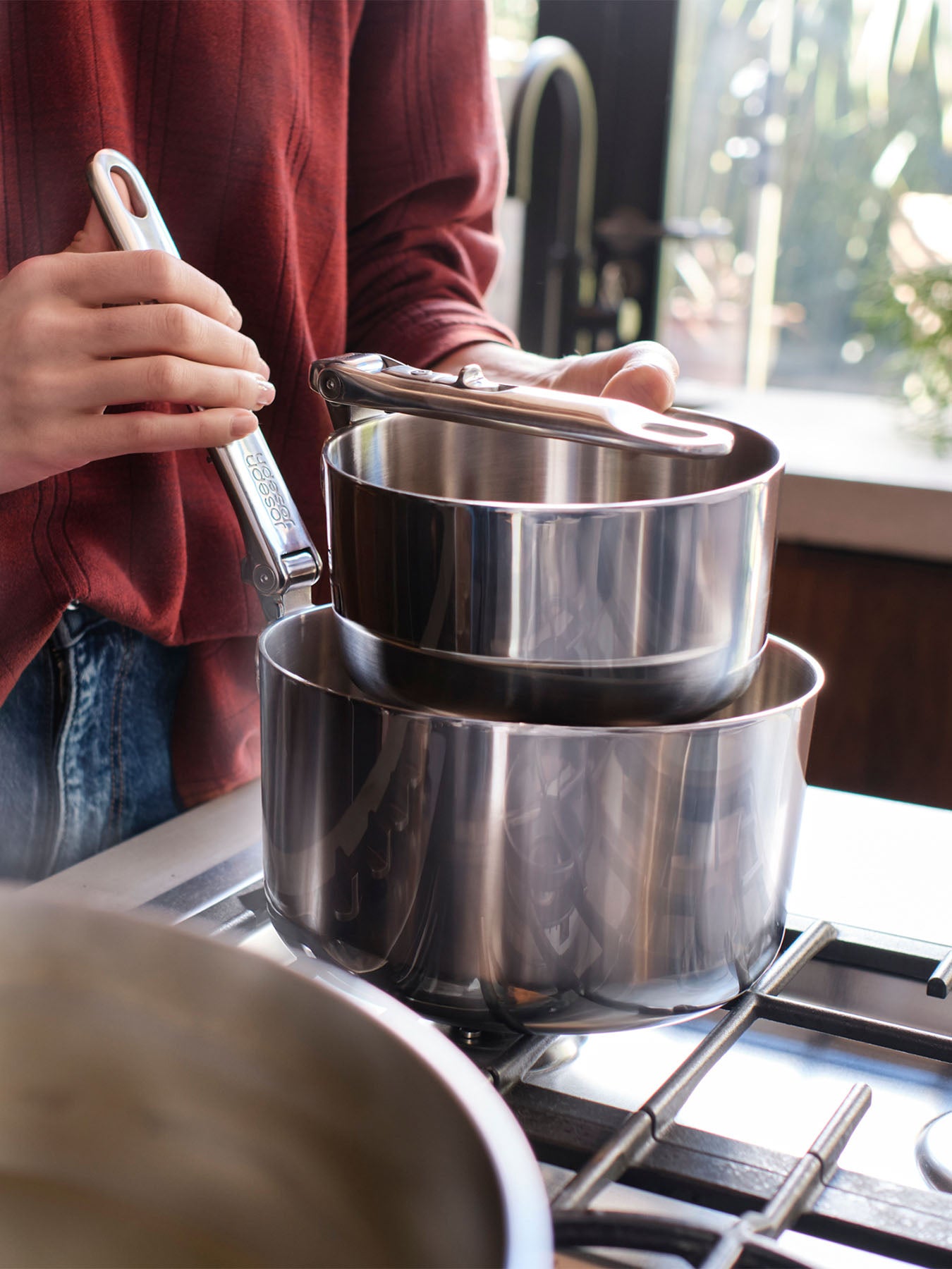 Space Steel 6 Piece Stainless Steel Saucepan Set