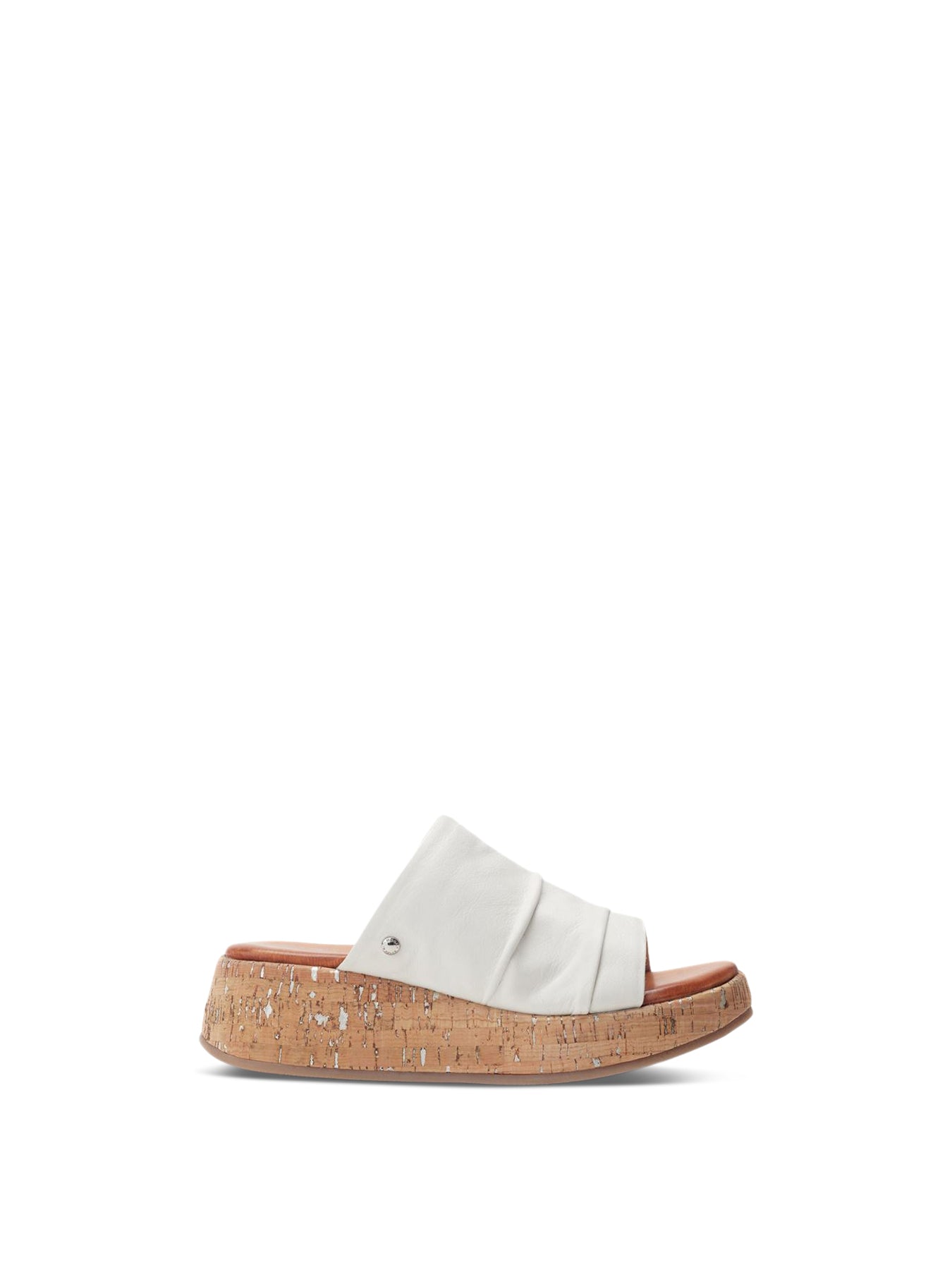 White Kalimeres Ruched Sandals