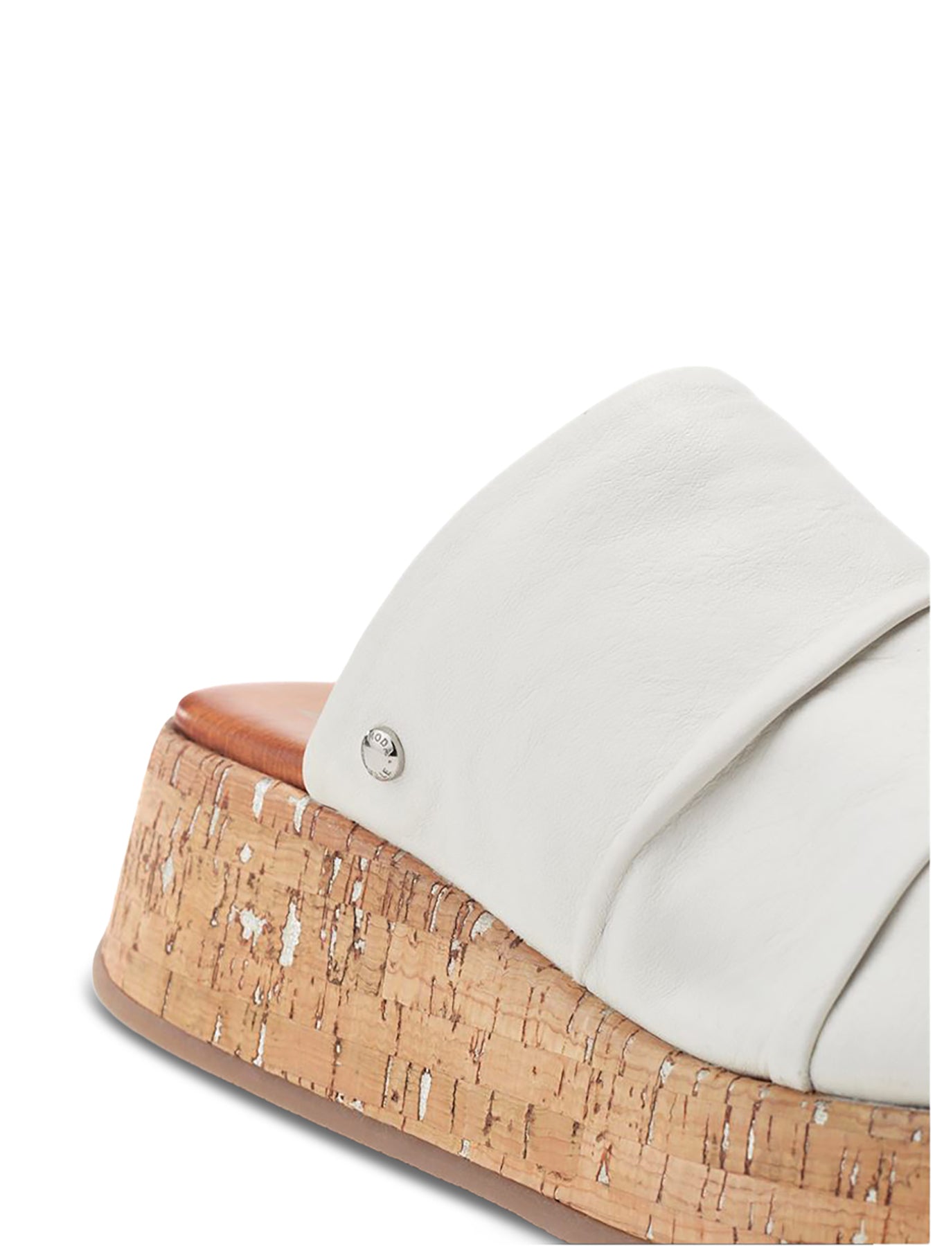 White Kalimeres Ruched Sandals