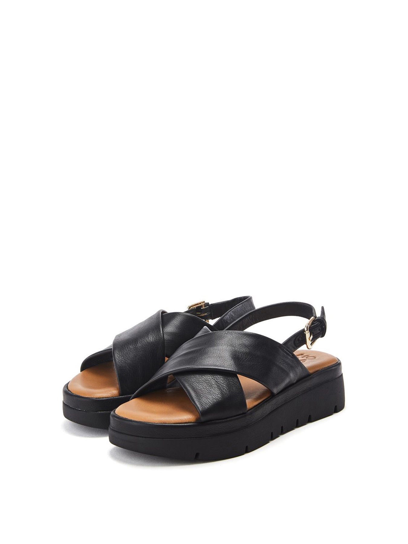 Nettina Leather Sandals Black
