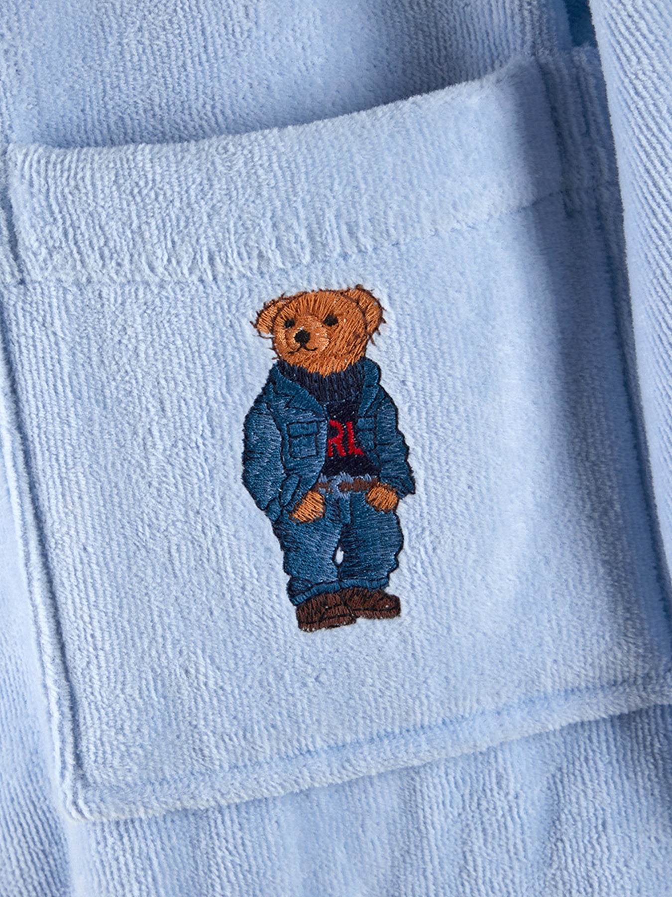 Denim Bear Office Blue Bathrobe