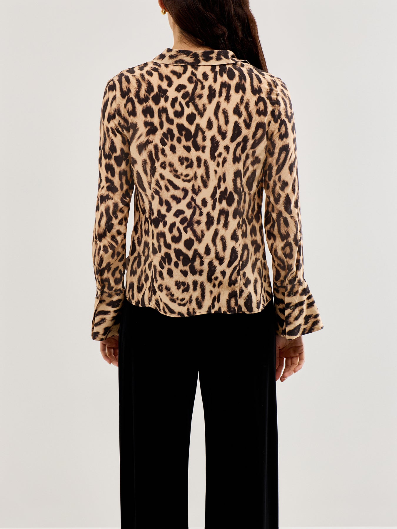 Leopard Long Sleeve Shirt Brown