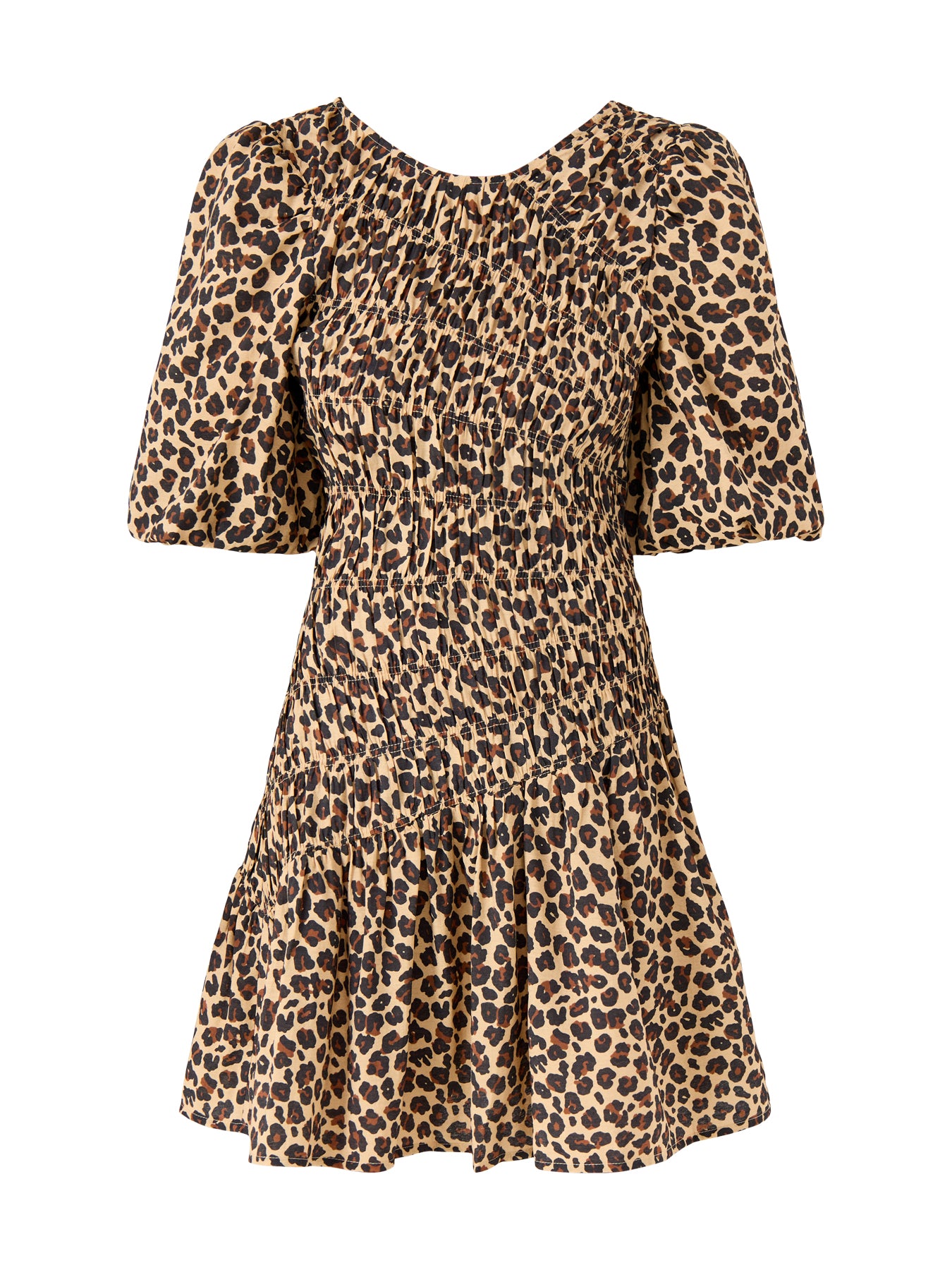 Leopard Mini Nara Dress Brown